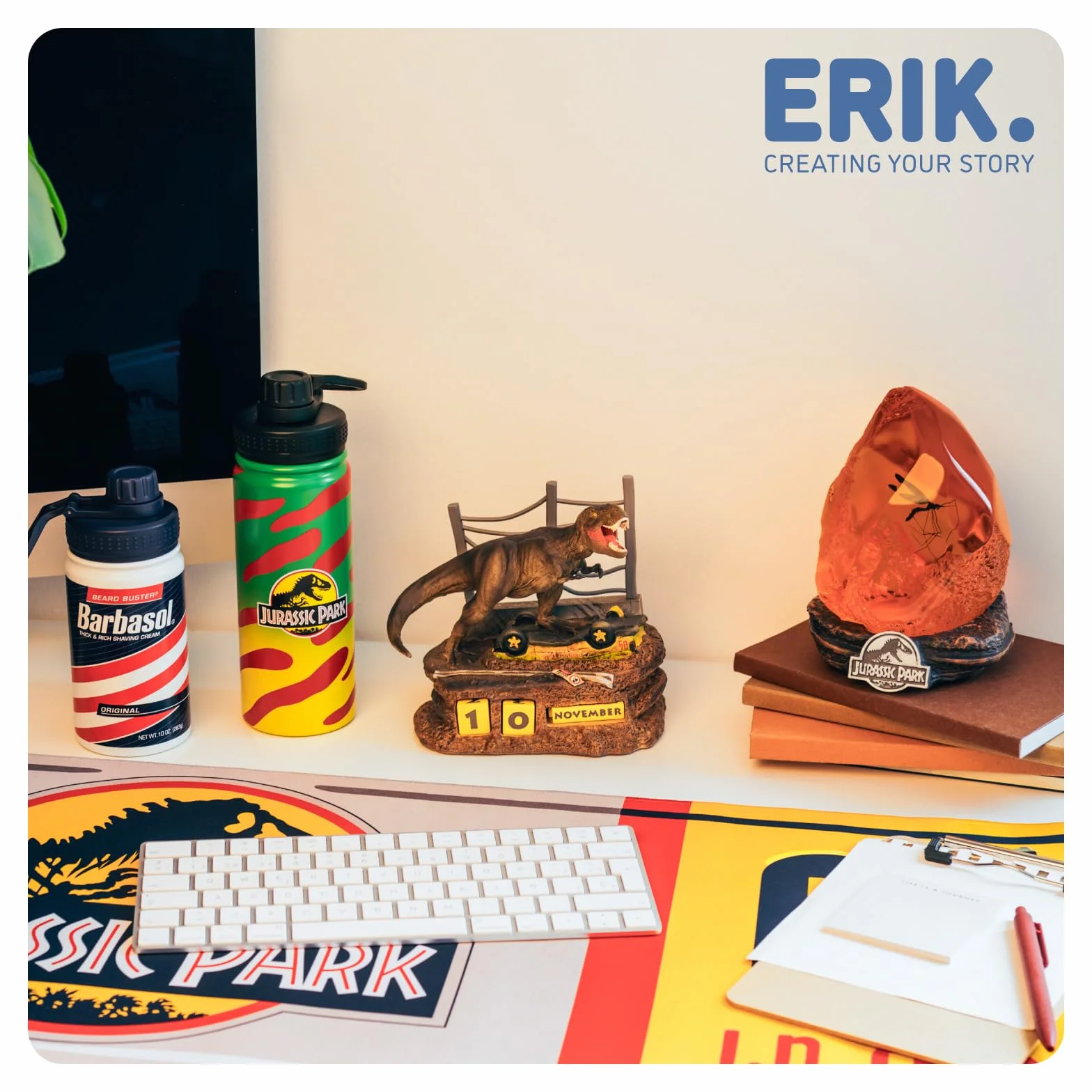 Grupo Erik Jurassic Park Lamp | Mosquito In Amber Table Lamp | Jurassic Park Merchandise | Jurassic Park Mosquito Desk Lamp | LED Lamp | Jurassic Park Gifts