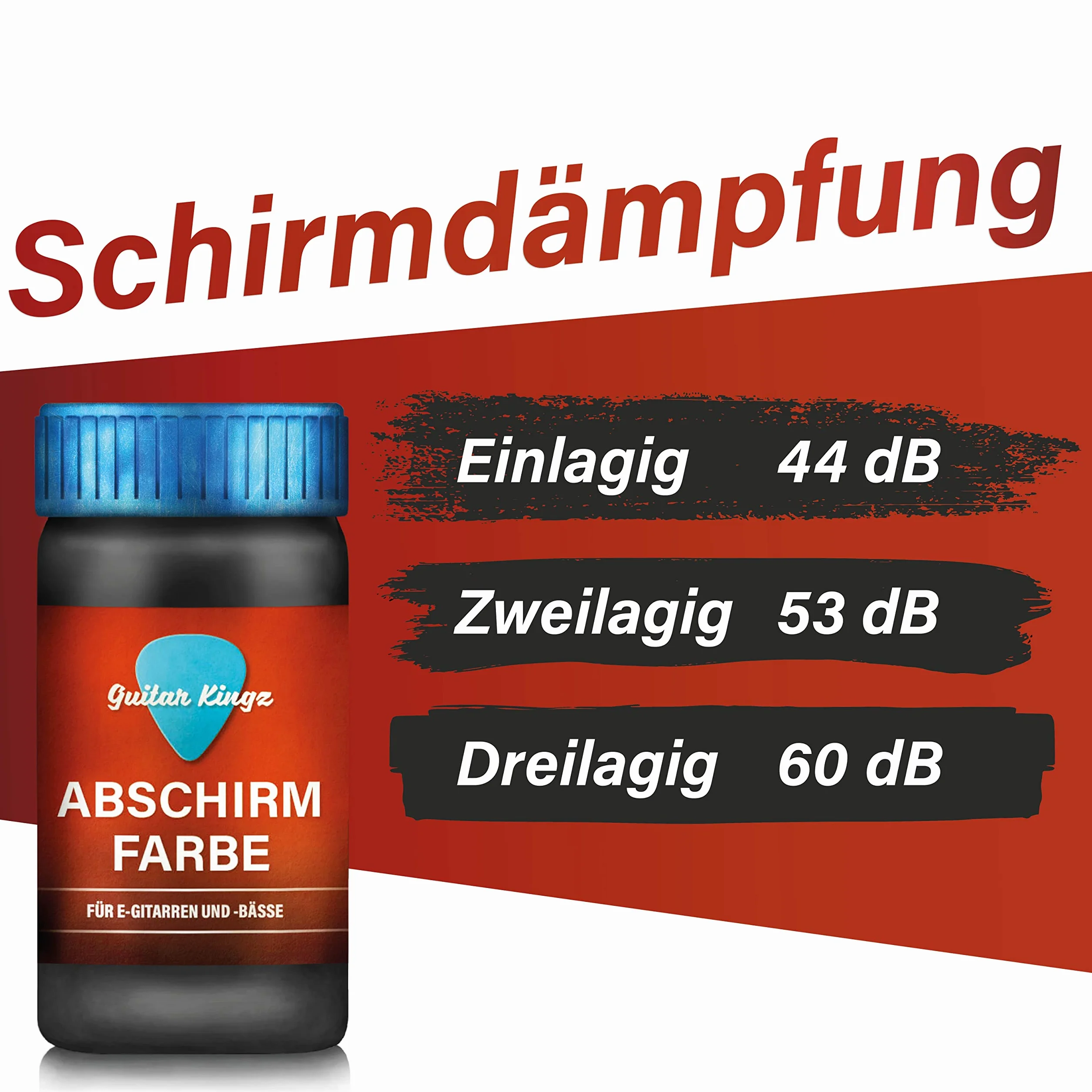 Farba ekranująca Guitar Kingz 100ml I Efektywna osłona przed wpływami elektromagnetycznymi I Wysoka przyczepność i twardość I Ekranowanie przewodzące I Lakier ekranujący I Lakier EMV I Farba