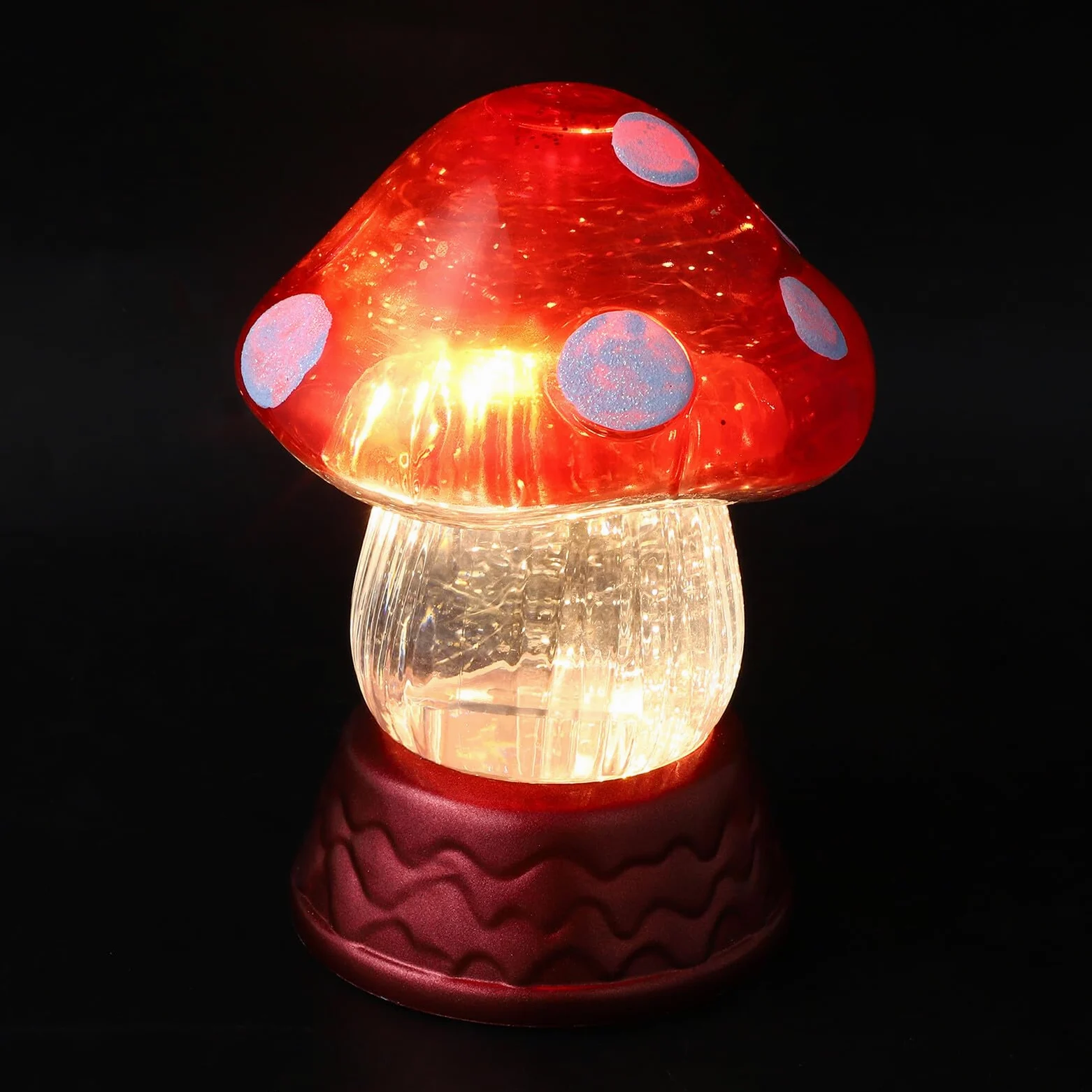 Lampka Nocna Kształcie Grzybka LED Miękkie Światło bez Olśnienia Urocza Dekoracja Do Sypialni i Pokoju Dziecięcego Mała Lampka Stołowa Biurko Idealna Prezent Świąteczny