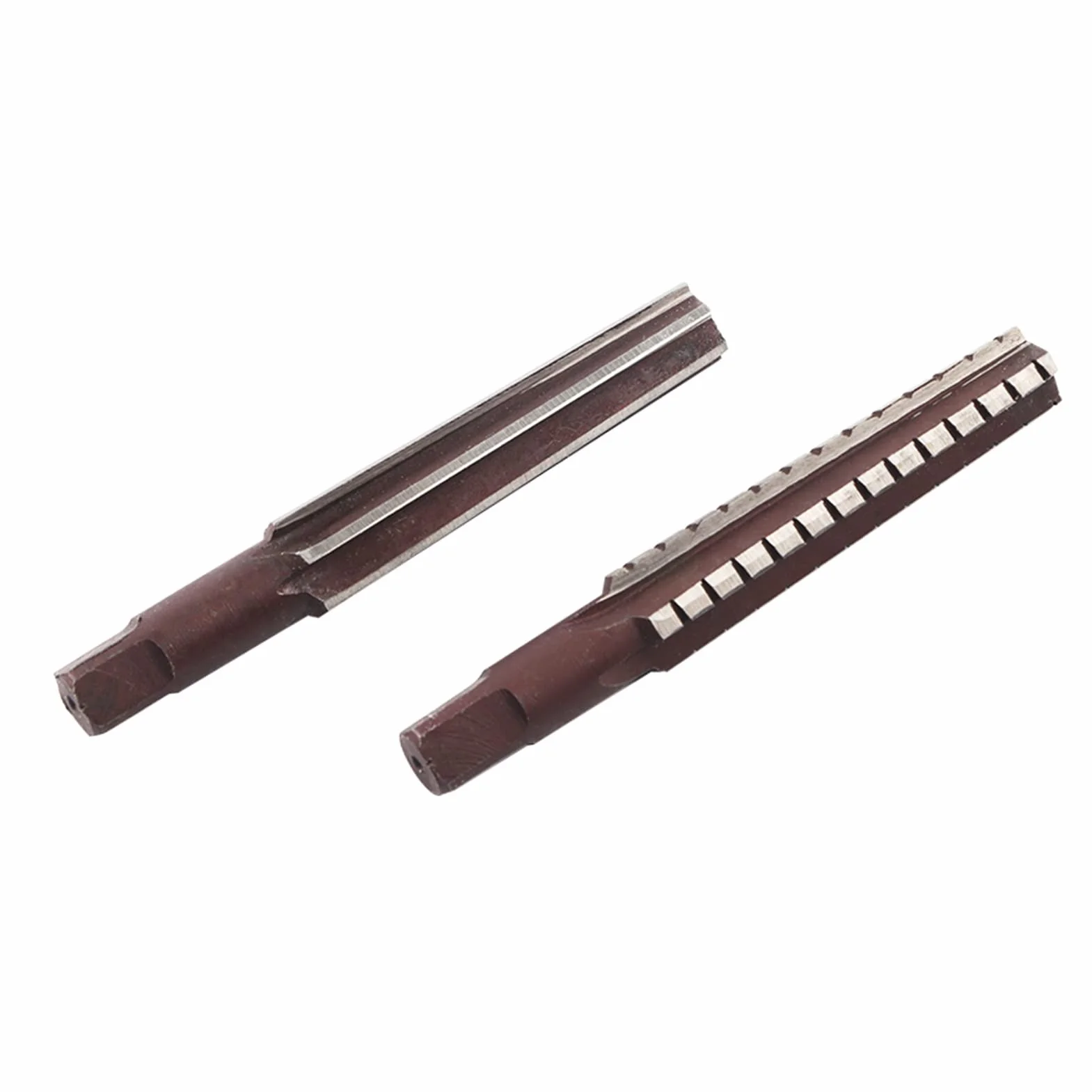 Morse Taper Reamer, 2 szt. gruboziarnisty Morse Taper Reamer wysoka stal węglowa prosty trzpień ręczny zwężający rozwiertak ręczny (MT2# gruby zawias + delikatny zawias)