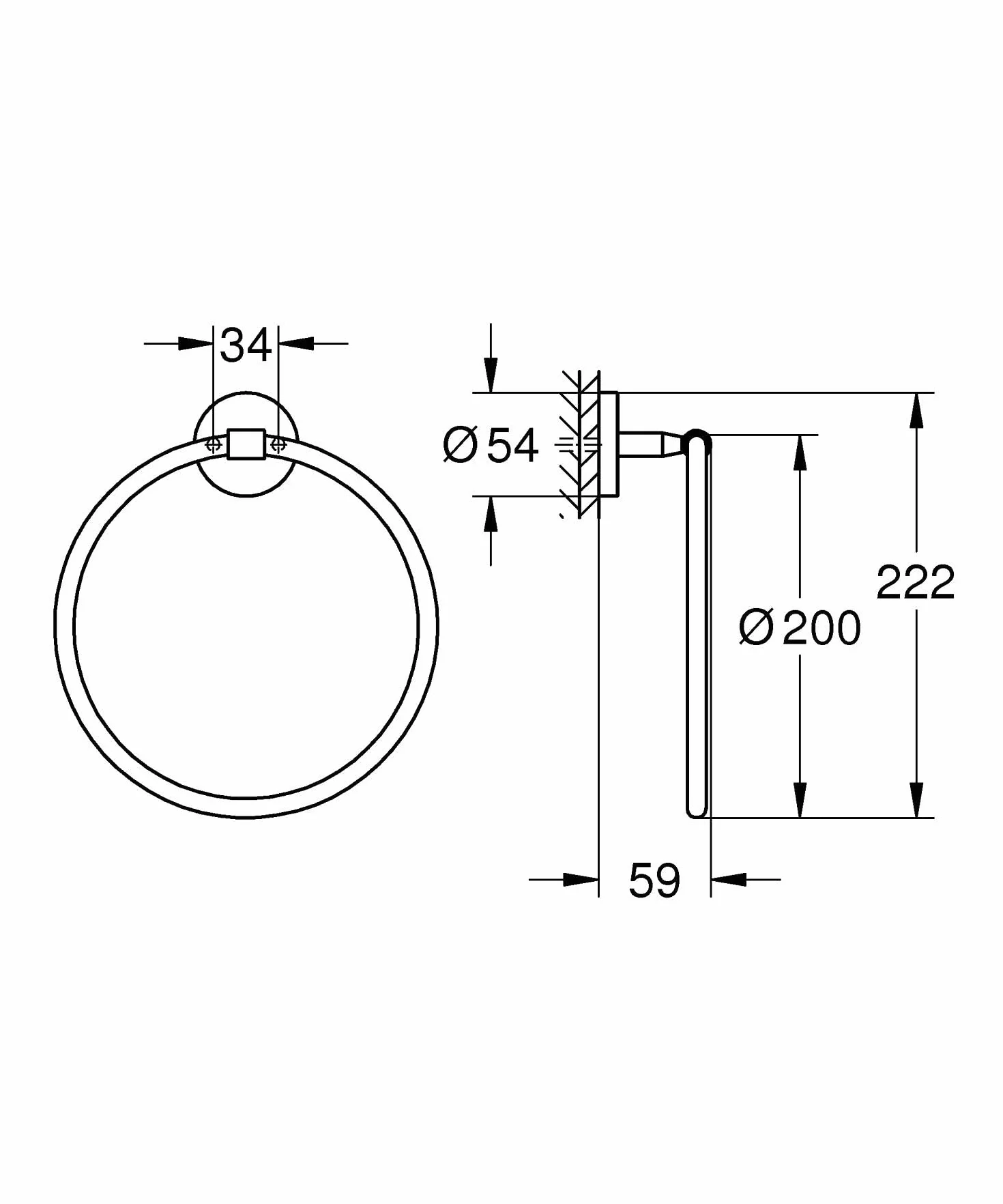 Grohe Start Cosmopolitan Towel Ring