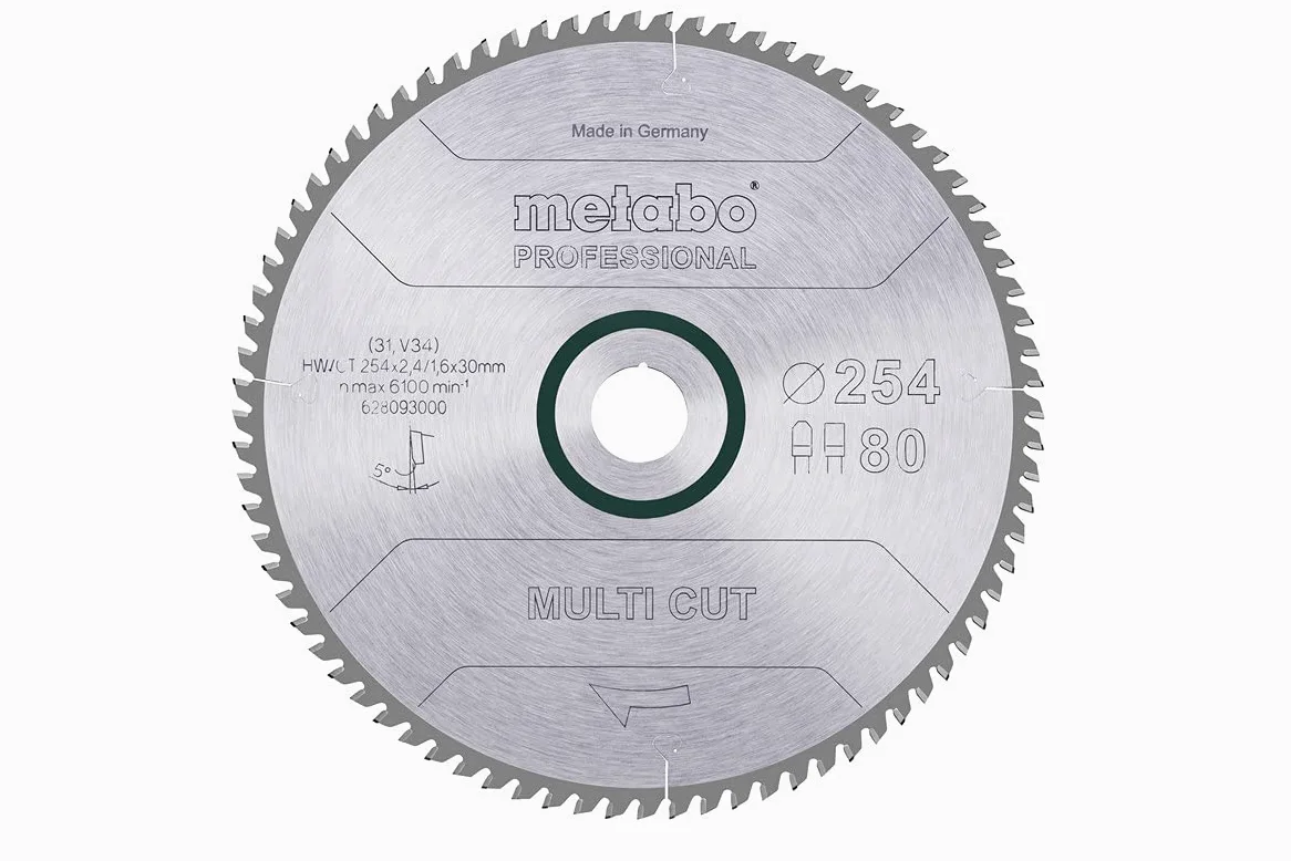 Hoja de sierra "multi cut - professional", 254x30, D80 DP/DT, 5° (628093000)