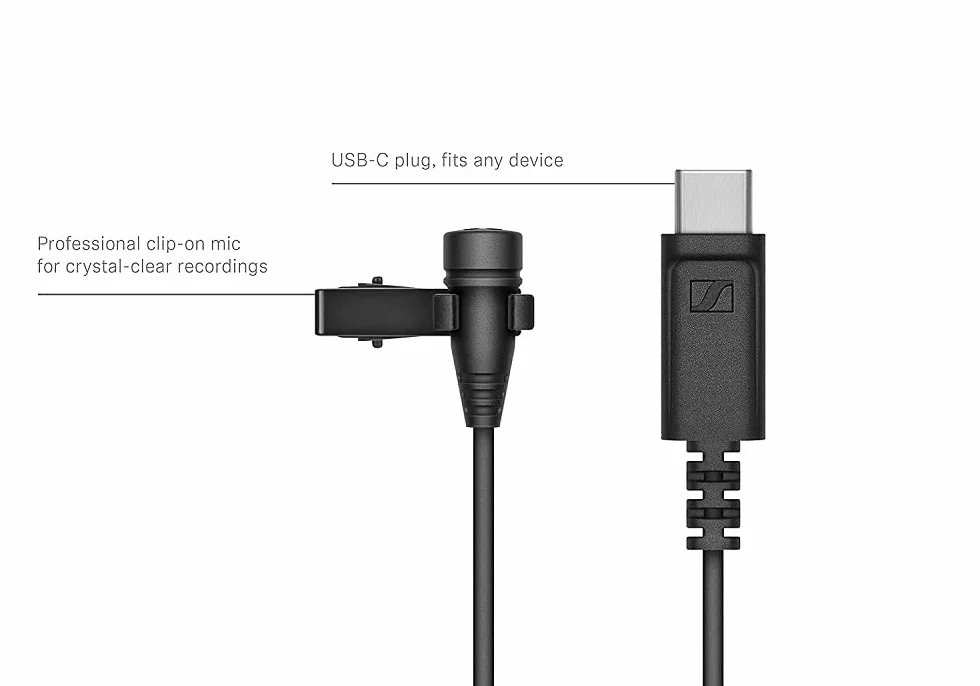 Sennheiser Xs Lav Usb-C Mikrofon, Czarny, XS