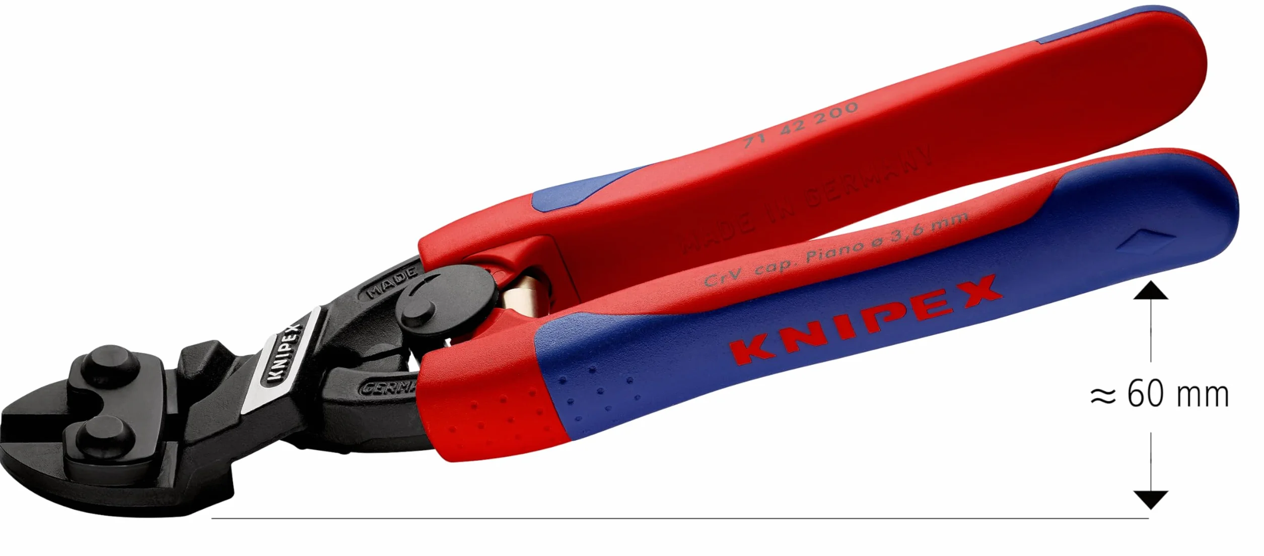 KNIPEX CoBolt z wąskimi, wielokomponentowymi nasadkami 200 mm, 71 42 200