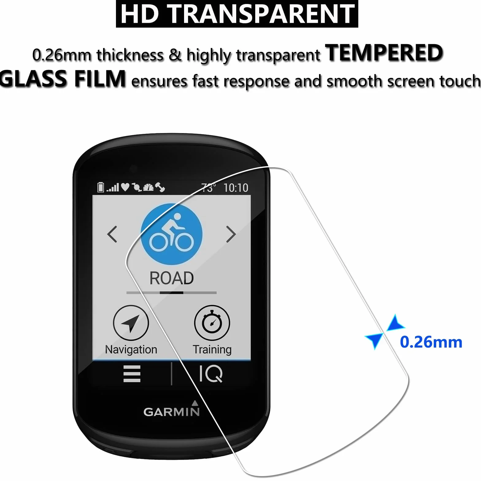 Lusee Osłona ekranu kompatybilna z Garmin Edge 540 i Garmin Edge 840 folia ochronna ze szkła hartowanego, 3-pak [odporna na zarysowania] [HD Clear] [twardość 9H] szklana osłona ekranu