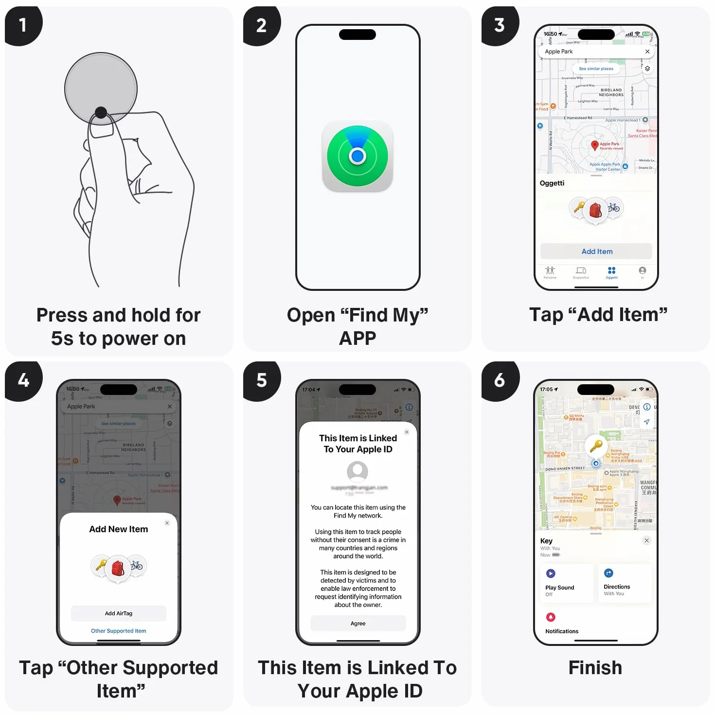 iVANKY Smart Tag Air Tracker Bluetooth 5.2 dla Apple Find My, IP67, 85dB+, 2 szt