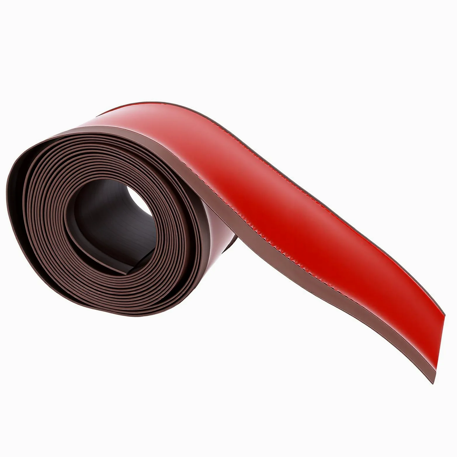 Generic Samoprzylepna Listwa Przypodłogowa do Bezproblemowego Zakrycia Szczelin Elastyczna Listwa Przypodłogowa z PCV do łazienki w Mieszkaniu 10 Cm X 6 M