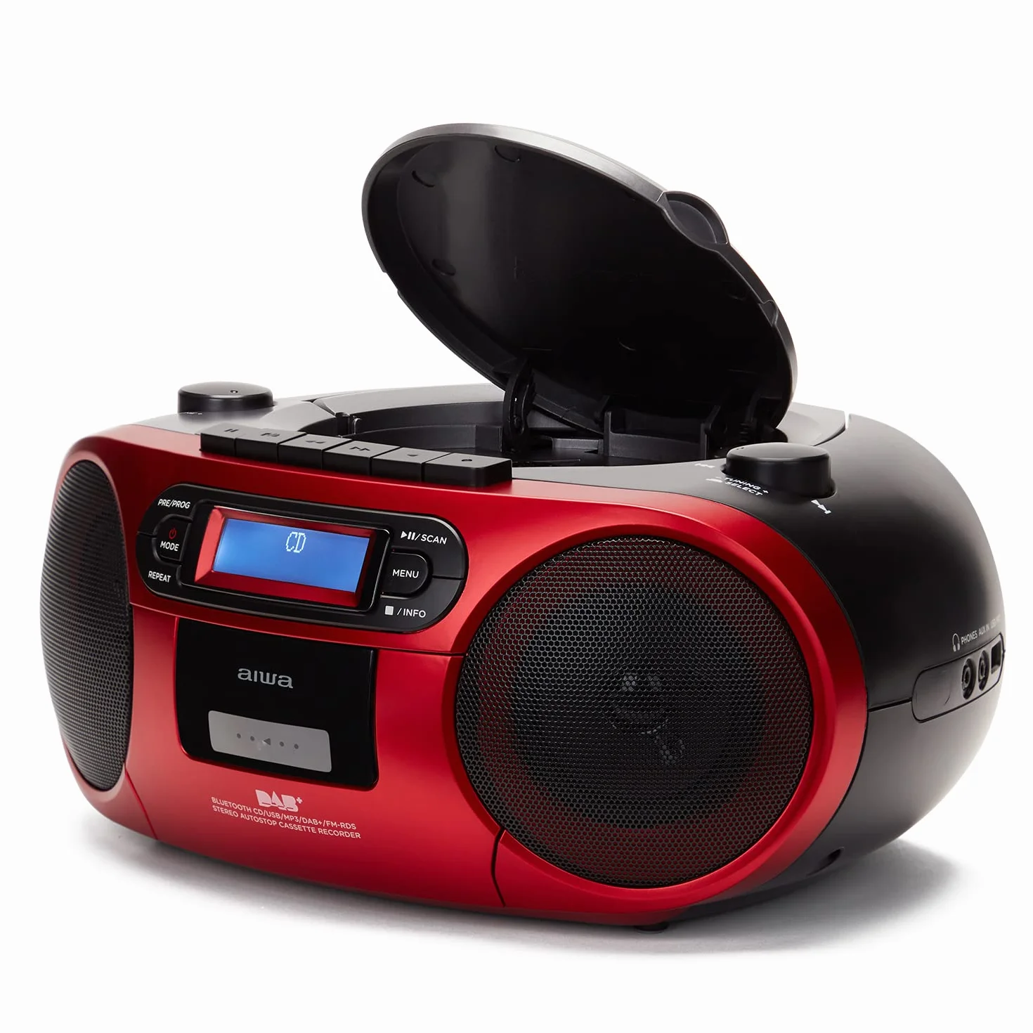 BOOMBOX RADIOODTWARZACZ DAB+, CD/MP3, USB, BT, AUX IN - AIWA BBTC-660DAB/RD