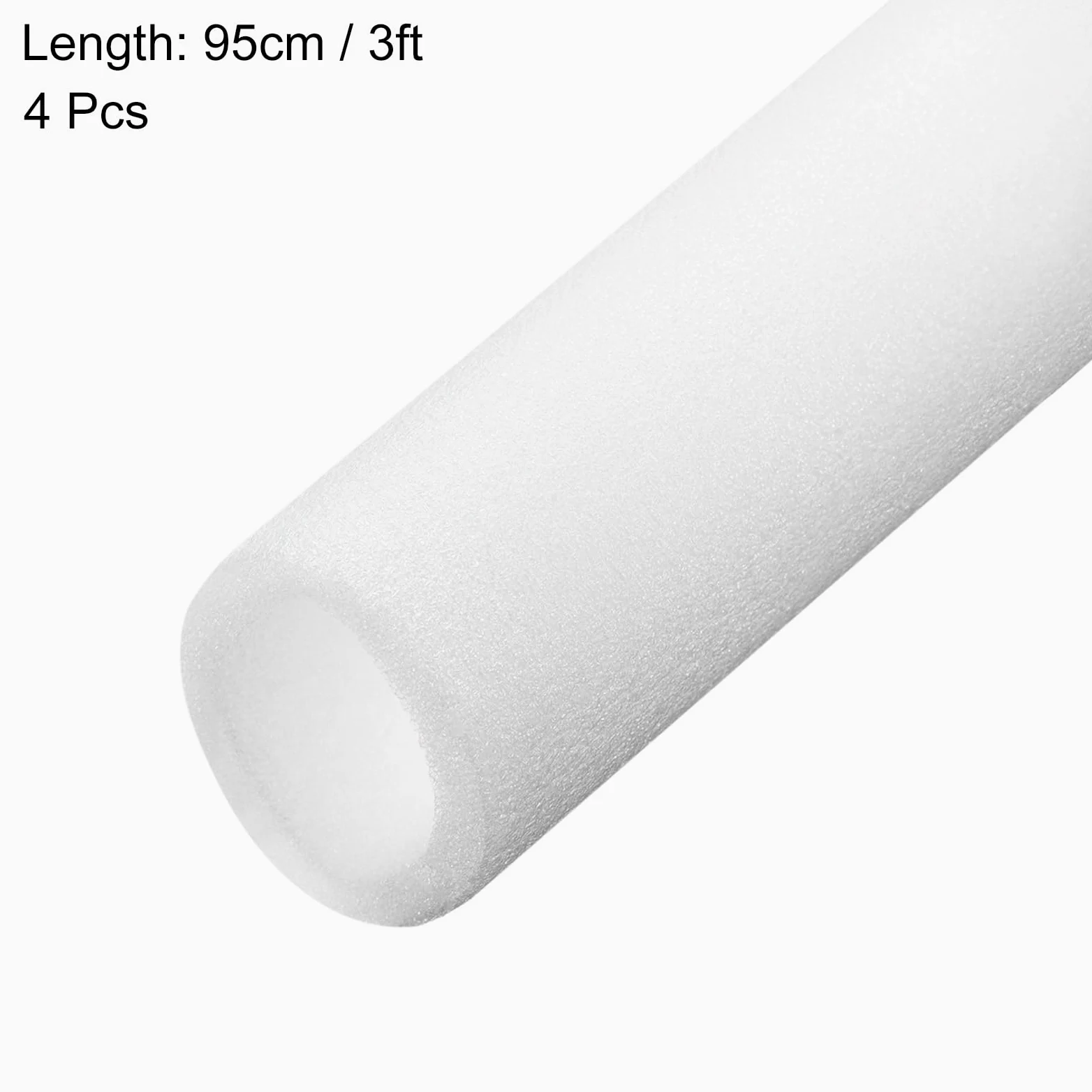 QUARKZMAN 4 szt. rura z pianki izolacyjnej do rur 40 mm (1 9/16 cala) ID 60 mm OD 3 ft ochrona przed mrozem do rur miedzianych, biała