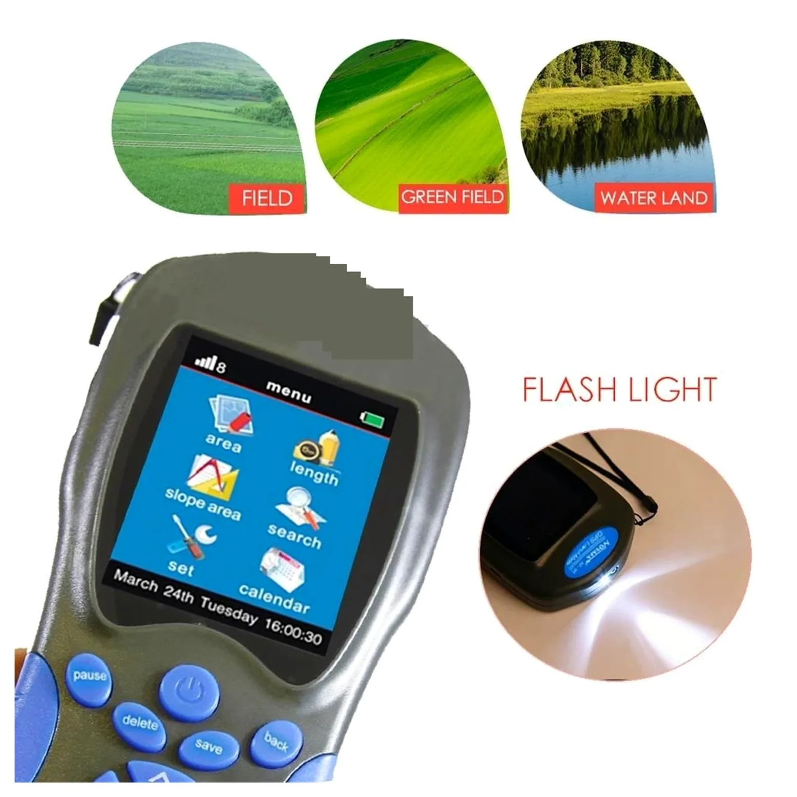 Metr powierzchni ziemi NF-188 GPS Miernik gruntu Kolorowy ekran Urządzenie Sprzęt badawczy Odbiornik Pomiar powierzchni Pomiar gruntu Narzędzia sieciowe Pomiar odległości, powierzchni i objętości