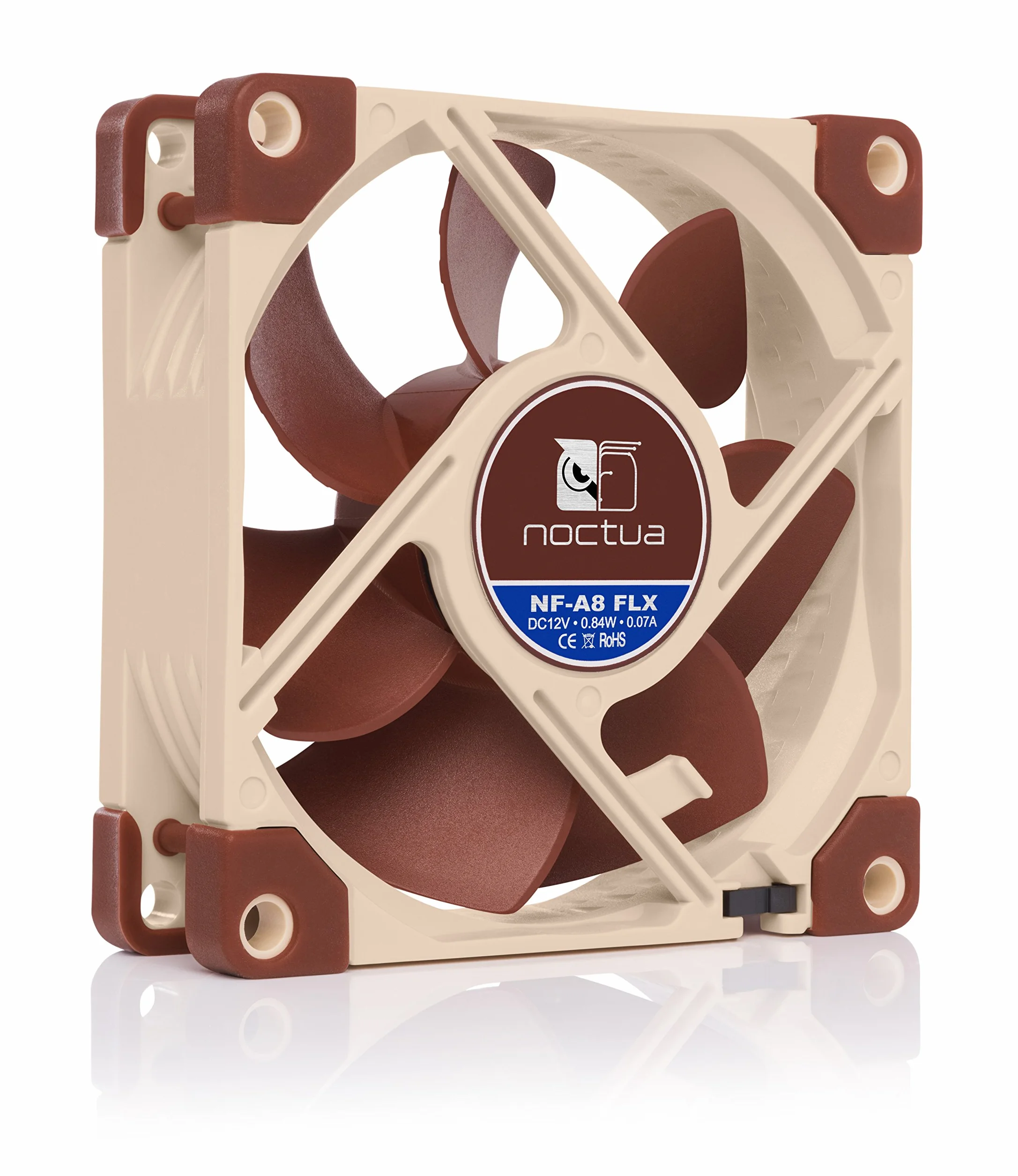 Noctua NF-A8 FLX, Cichy, 3-Pinowy Wentylator Klasy Premium (80 mm, Brązowy)