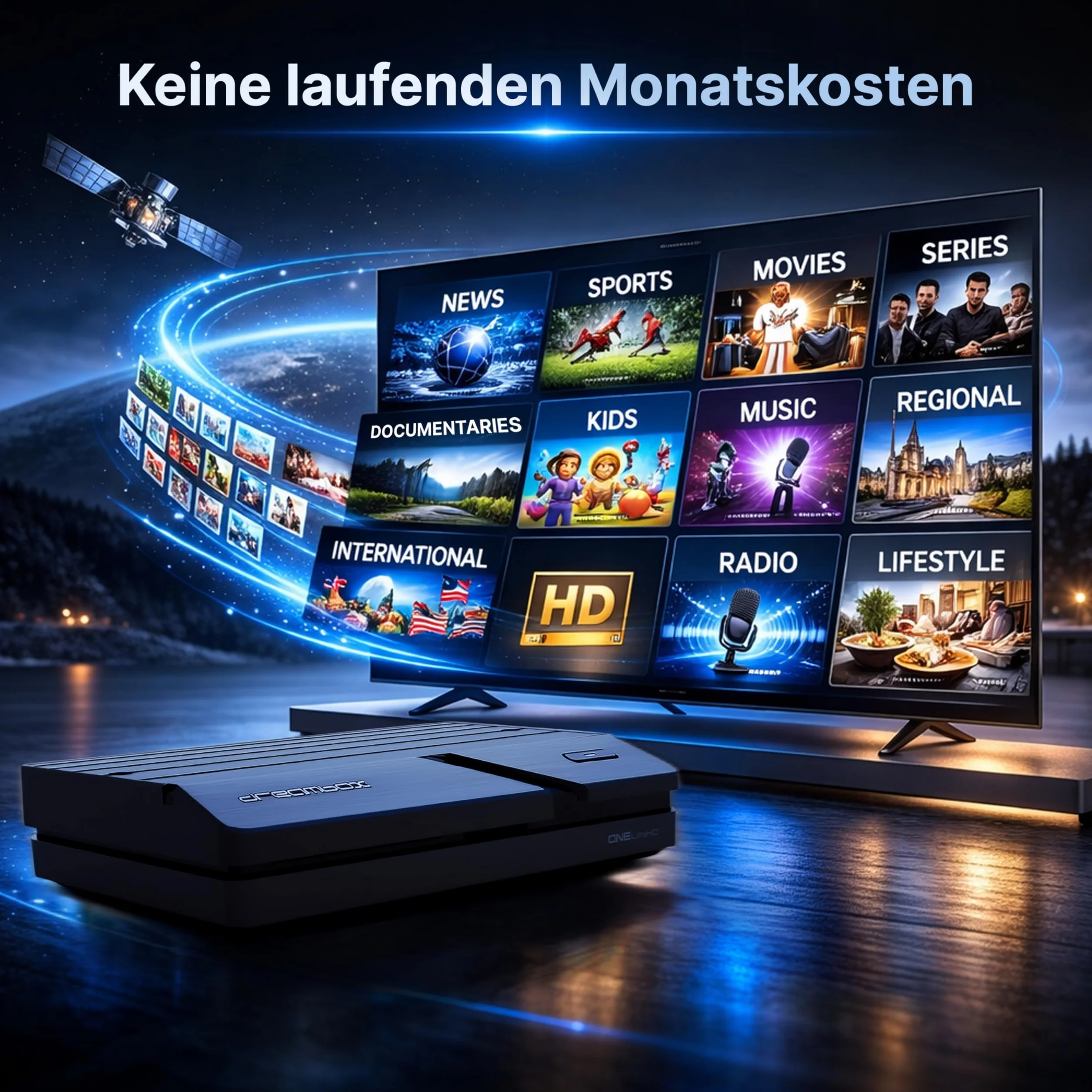 Dreambox One Ultra HD 4K DVB-S2X Multistream Tuner E2 Linux Dual WiFi H.265 HEVC