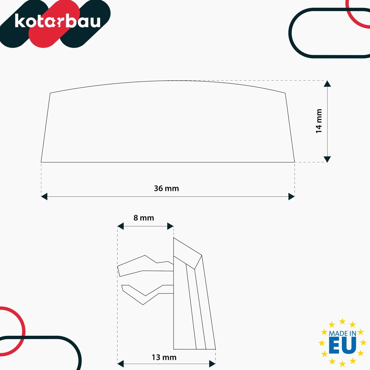 KOTARBAU® 20 szt. Zaślepka Odwodnień - do Okien PCV - Osłonka - Dąb - 36 mm