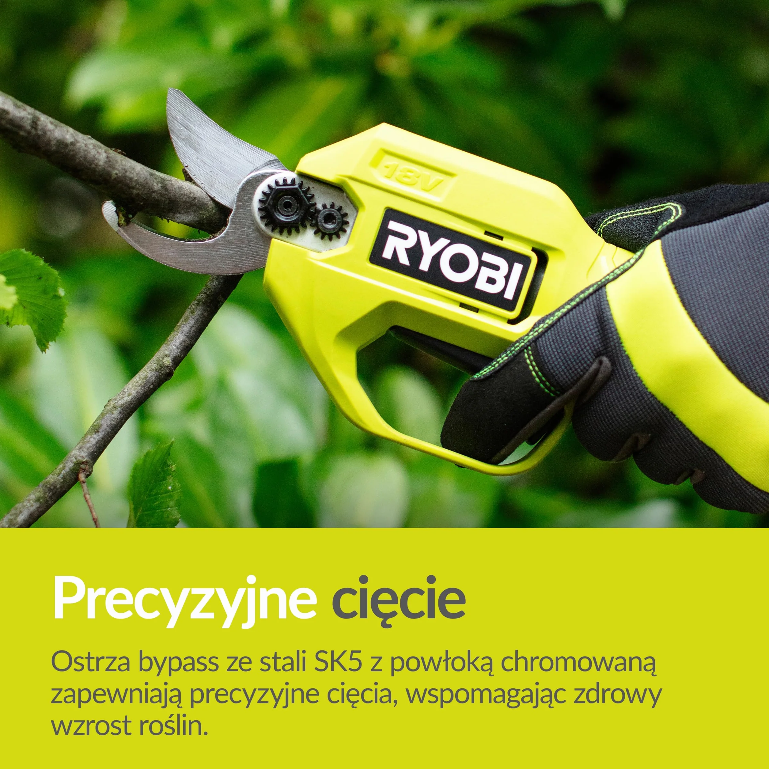 Ryobi RY18SCA-0 Sekatory Akumulatorowe ONE+, 18V, Gołe Narzędzie