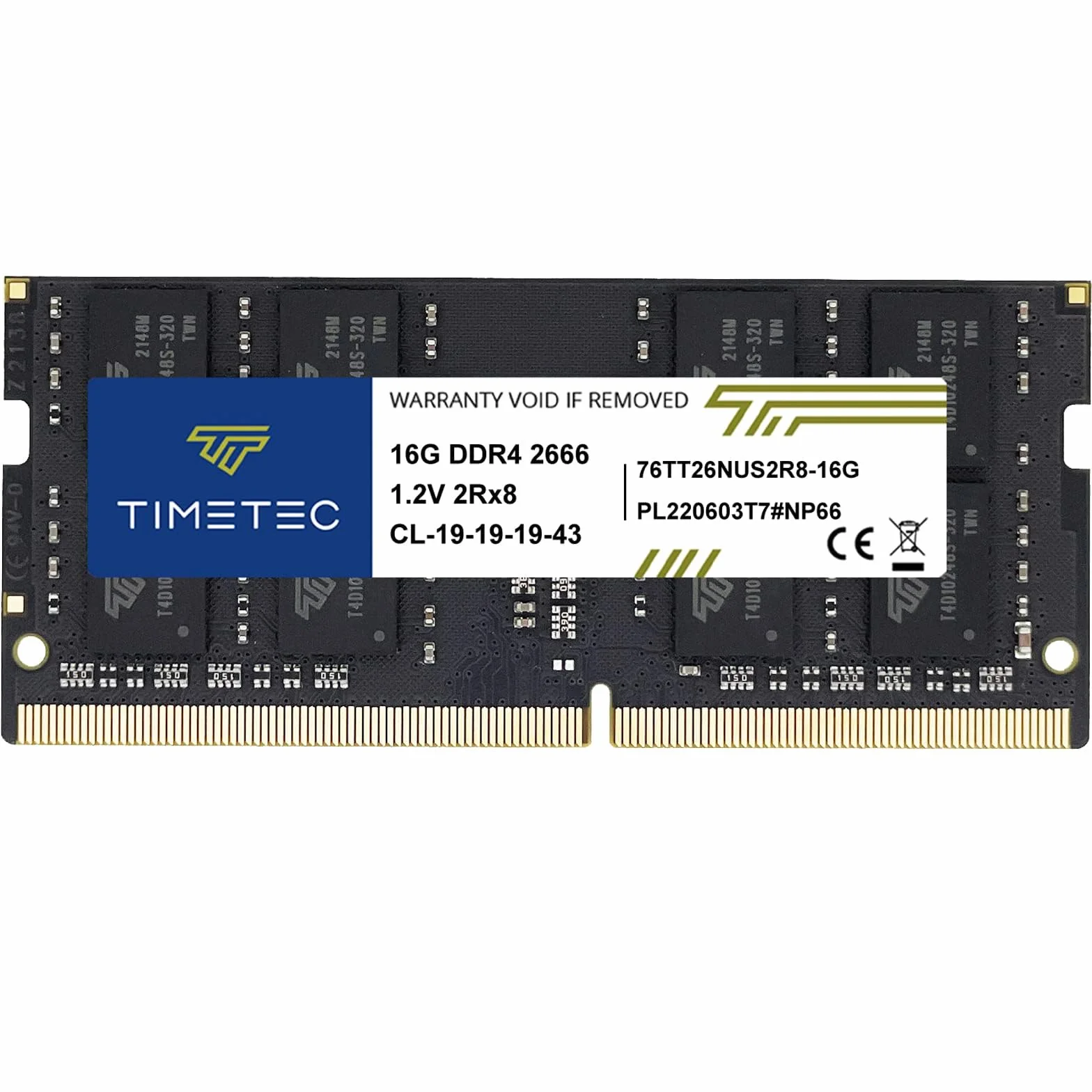 Timetec 16GB DDR4 2666MHz PC4-21300 SODIMM Laptop RAM Moduł