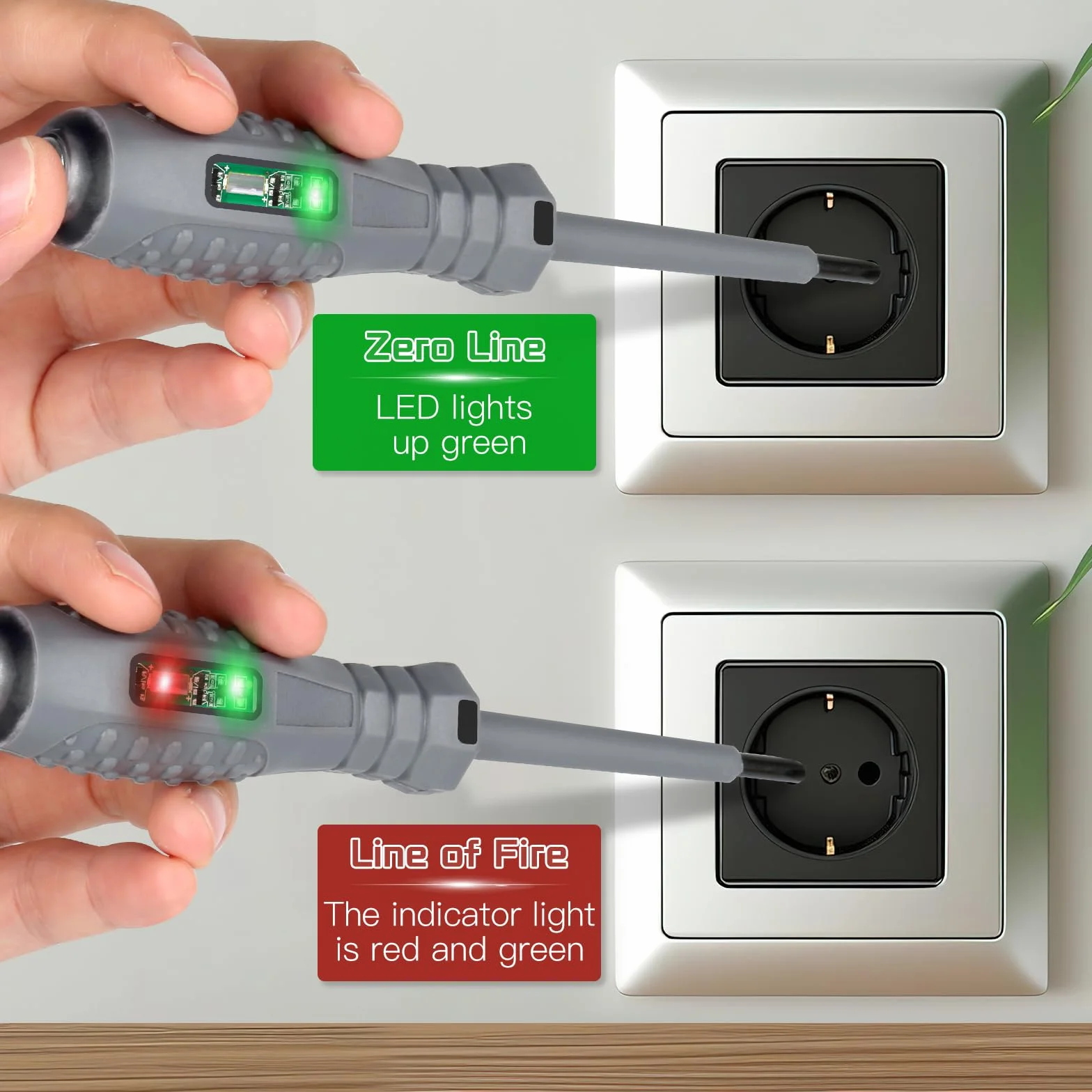 4 Sztuki Wkrętaków 2 w 1 z Silnym Momentem Obrotowym i Magnesem, Tester Napięcia ze Śrubokrętem, Bezdotykowy Śrubokręt do Kontroli Obwodów
