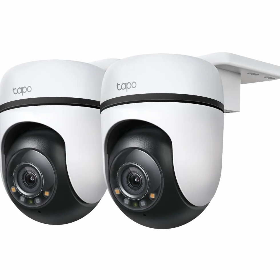 Tapo C510W 2 sztuki Zewnętrzna kamera WiFi 2K 3 MP 360° kolorowe widzenie nocne IP65 wodoodporna dwukierunkowy dźwięk Alexa