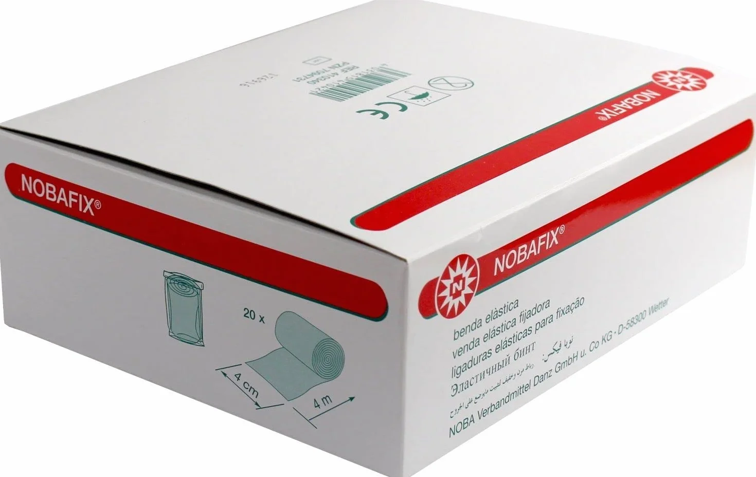 Nobatex w folii elastyczne bandaże do mullowania, 20 sztuk firmy Nobamed (4 cm x 4 m)