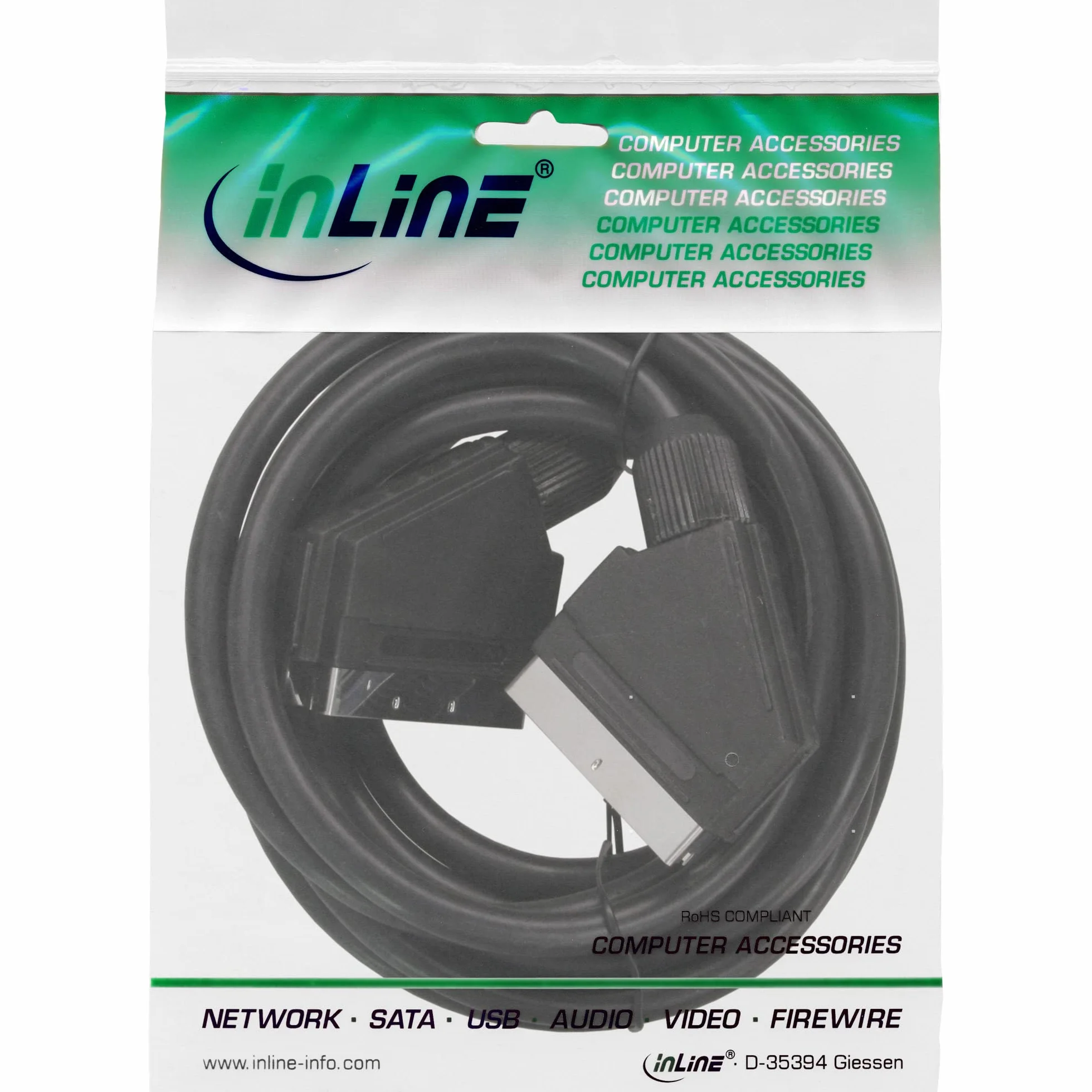 InLine Scart kabel przyłączeniowy 3 m