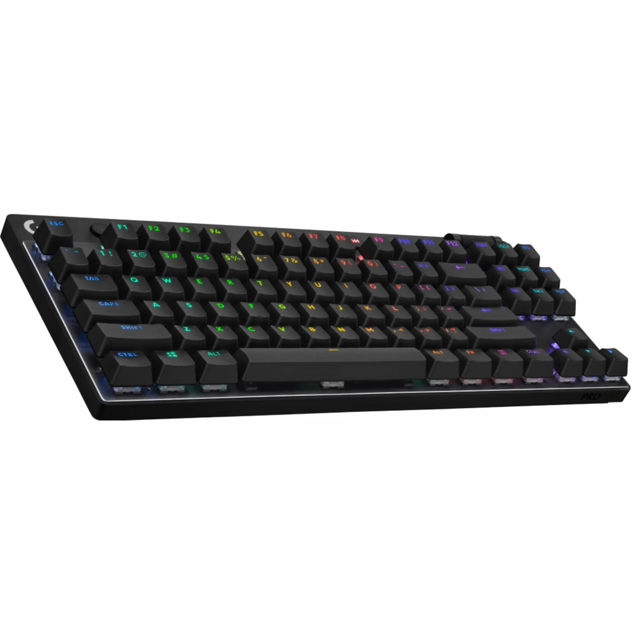 Logitech G PRO X TKL LIGHTSPEED Bezprzewodowa klawiatura do gier, przenośna konstrukcja bez kl. numerycznej,LIGHTSYNC RGB, nakładki z PBT, sprężynujące przełączniki (GX Brown), QWERTY US, PC - Czarny