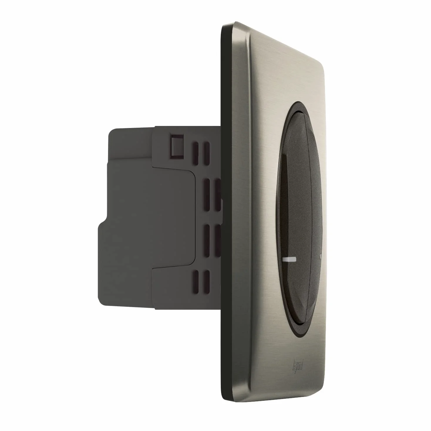 Legrand Podwójny przełącznik 2x250w połączony z neutralnym kompatybilnym z każdym ładowaniem - Céliane with Netatmo Complete (mocowania, wspornik, grafitowy kołpak, płyta) - Wolfram - 199188