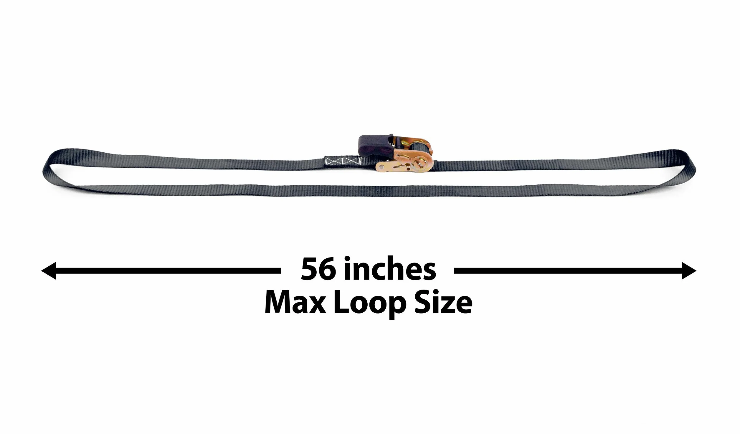 PowerTye Łatwa do uchwycenia lekka niekończąca się grzechotka 2,5 cm x 3 m (bez haczyków) – 180 kg. Limit obciążenia roboczego/0,5 kg. Wytrzymałość na rozerwanie – czarna, 2-pak