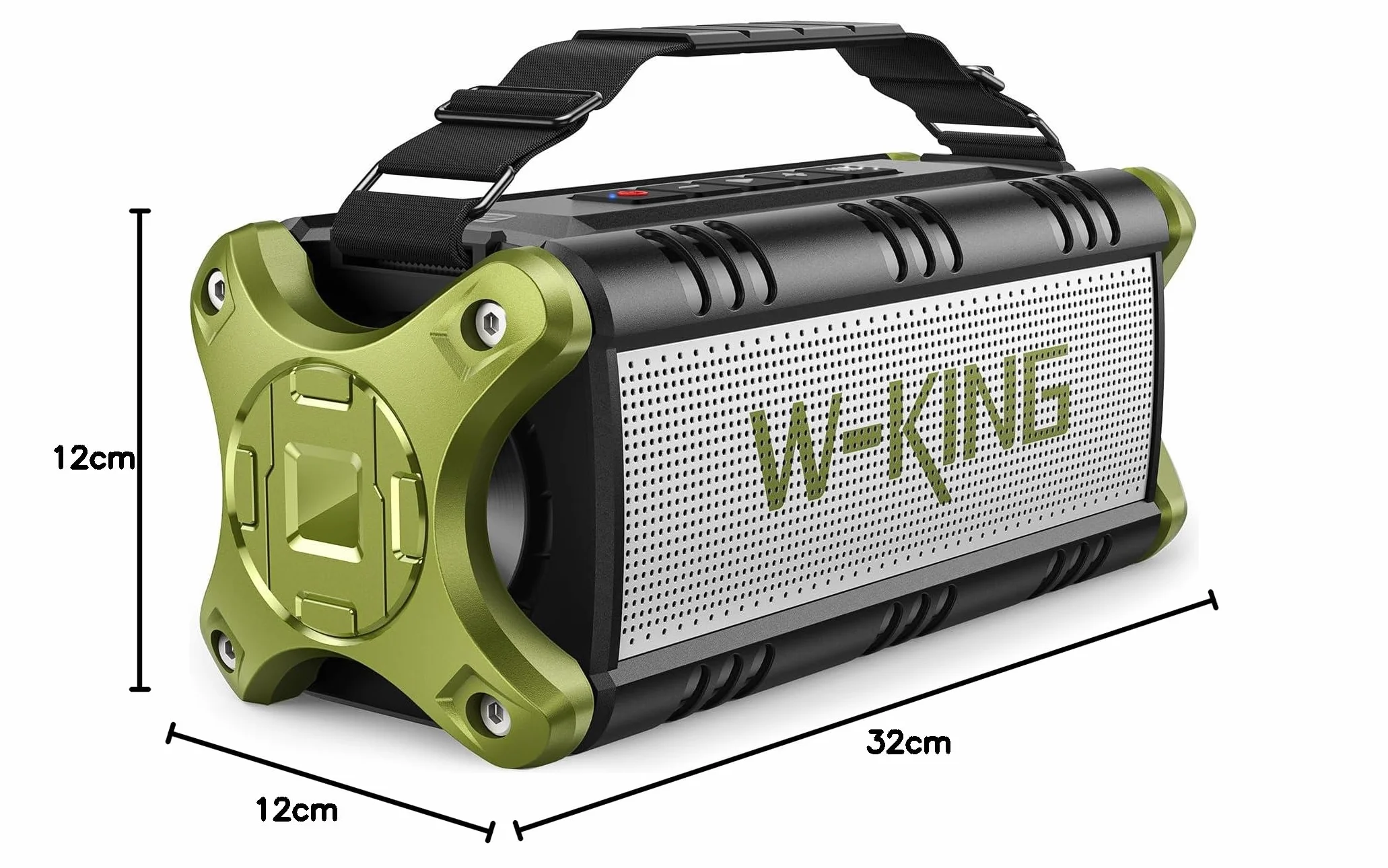 W-KING Przenośny Głośnik Bluetooth 90W Peak 50W, IPX6, Głęboki Bas, Power Bank 40h, NFC/TF/AUX