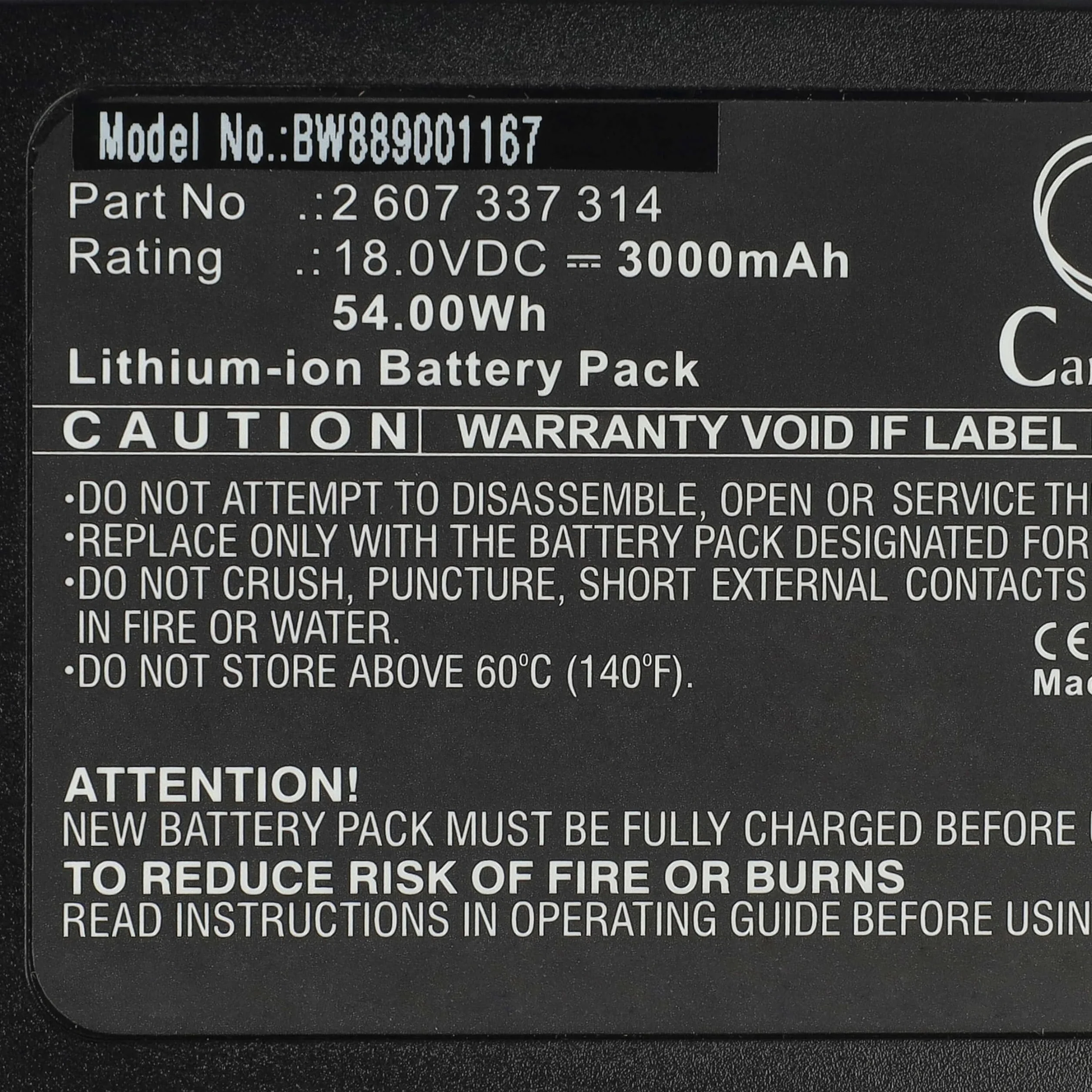 vhbw Akumulator kompatybilny z elektronarzędziami Bosch Universalgrasscut 18V-26, 18V-260 (3000 mAh, litowo-jonowy, 18 V)