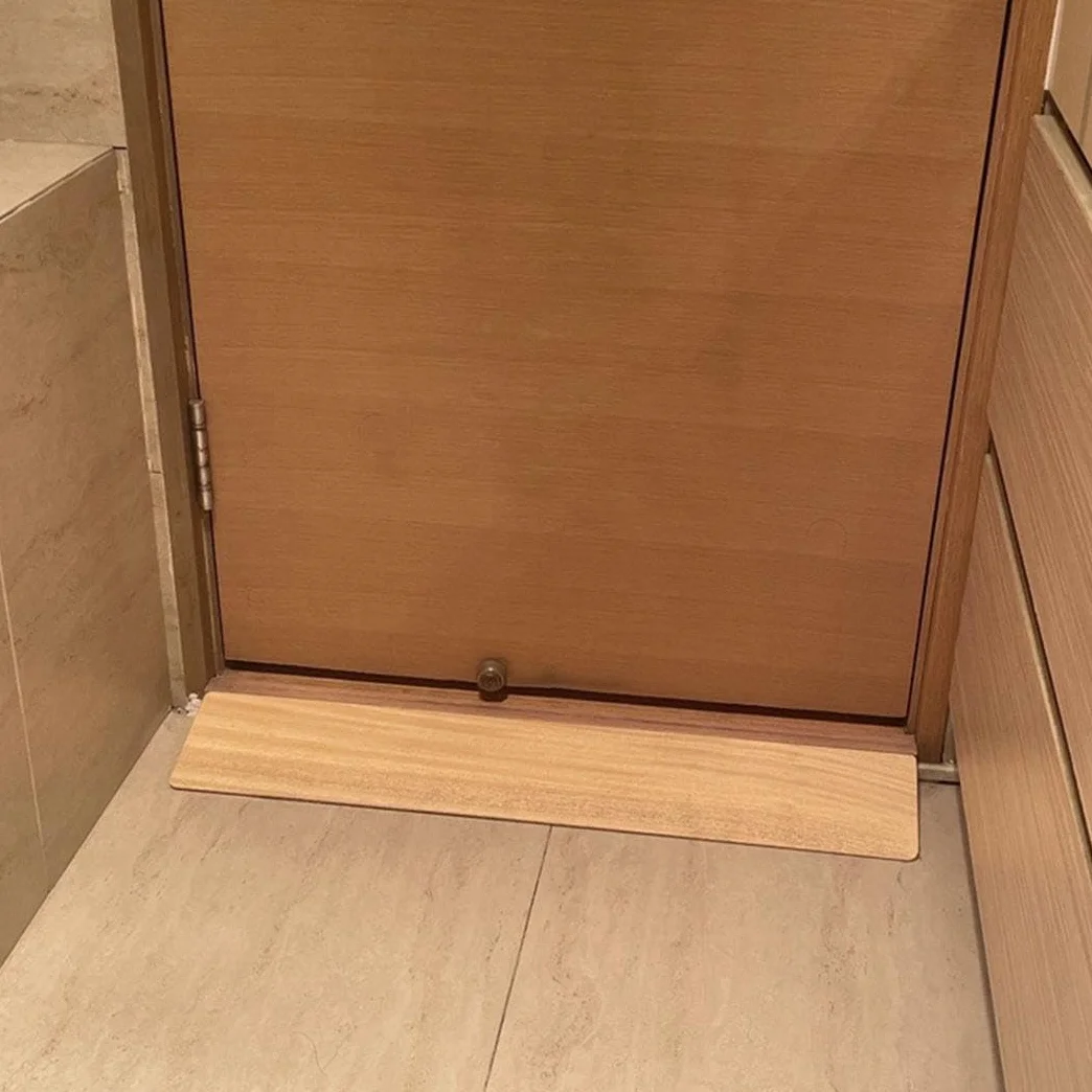 80 x 15 x 3 cm drewniana rampa progowa do drzwi, przenośna, lekka i łatwa do przenoszenia, do chodnika, może być używana jako rampa dla wózków inwalidzkich, rampa progowa