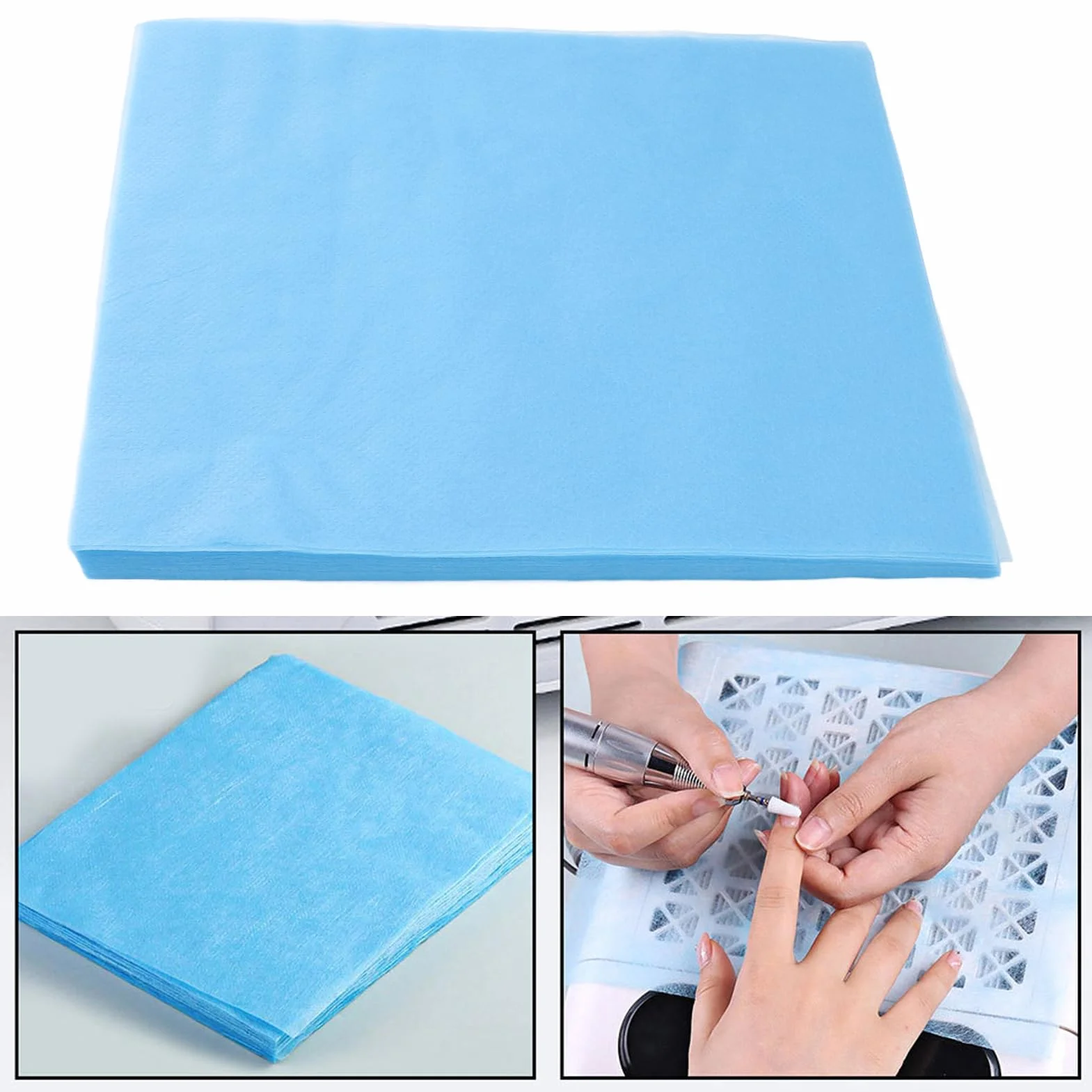100 Arkuszy Bibuła Filtracyjna do Pochłaniacza Pyłu do Paznokci, Pochłaniacz Kurzu z Włókniny Wymiana Wkładki Filtra Nail Tech, Bibuła Filtracyjna do Odkurzacza do Paznokci,