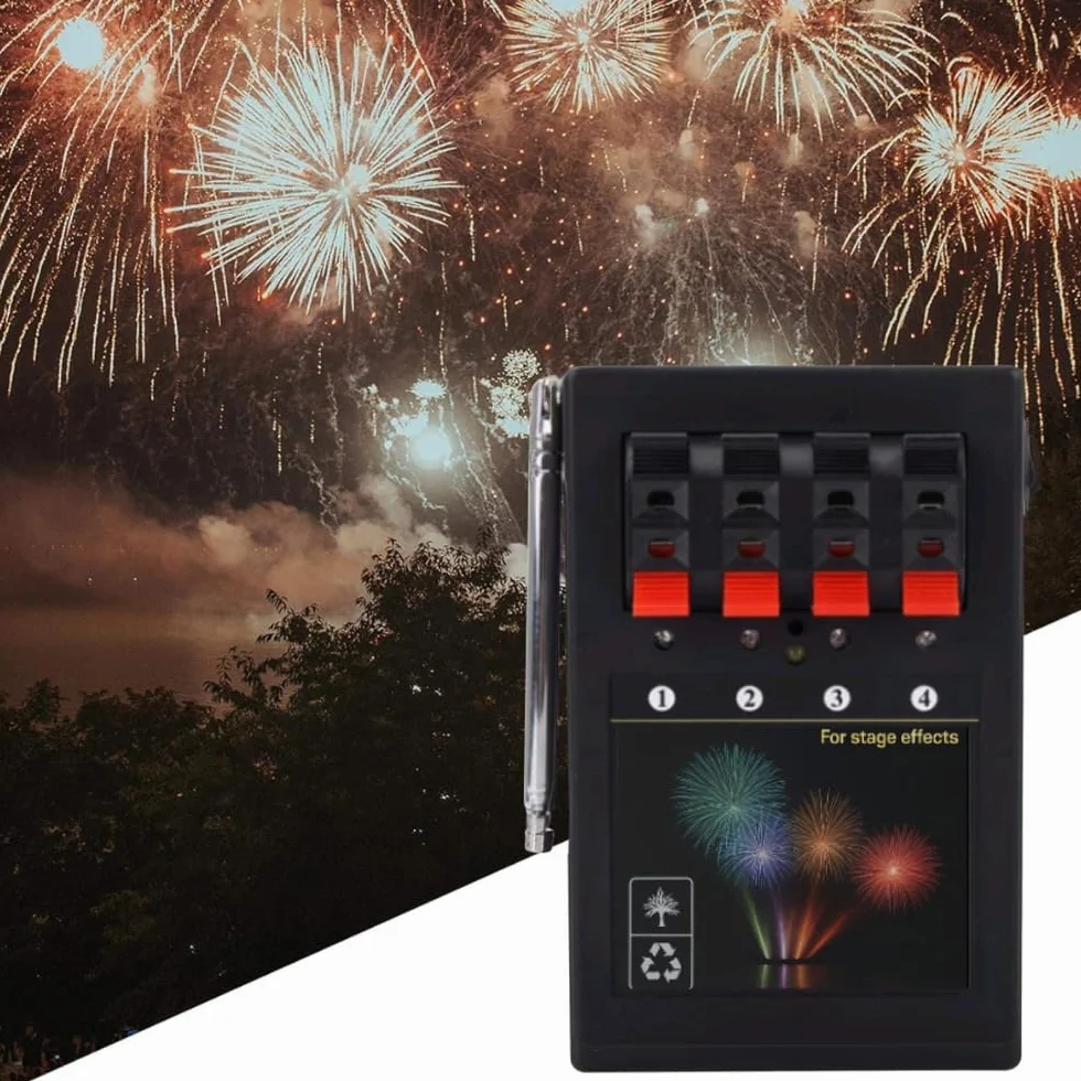 zenda club® Zdalny system wyzwalania fajerwerków - 16-kanałowy zestaw pirotechniczny z bezprzewodowym pilotem zdalnego sterowania - wytrzymały pojemnik do przechowywania
