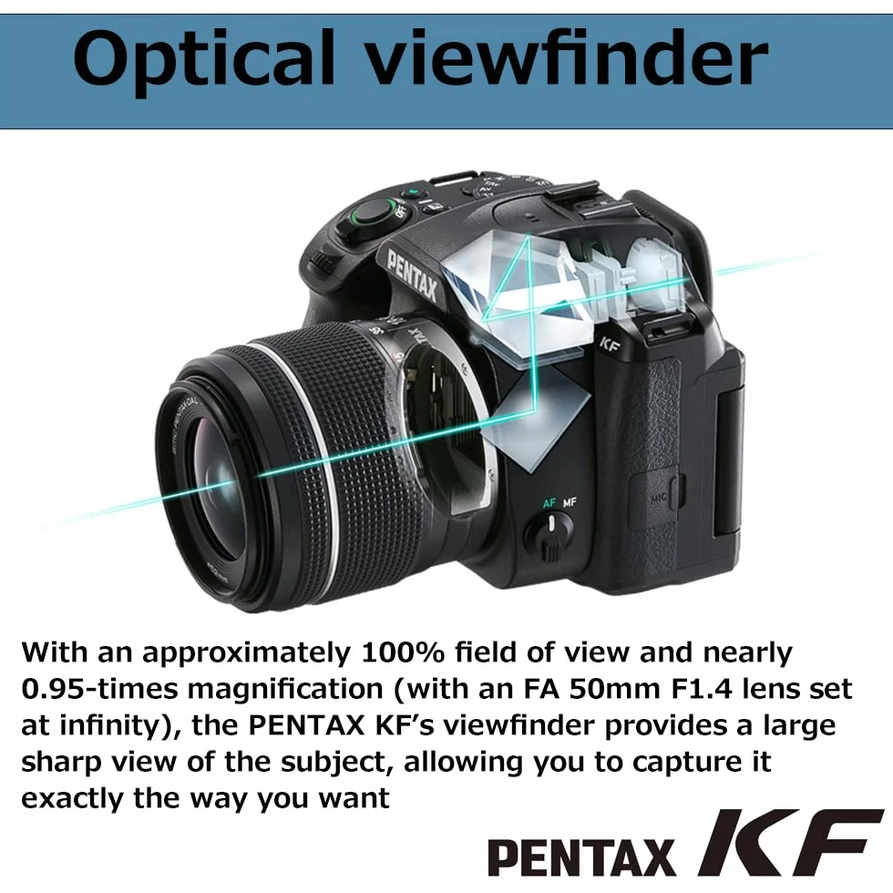 PENTAX KF korpus lustrzanki cyfrowej APS-C odporny na kurz warunki atmosferyczne ruchomy ekran LCD czarny