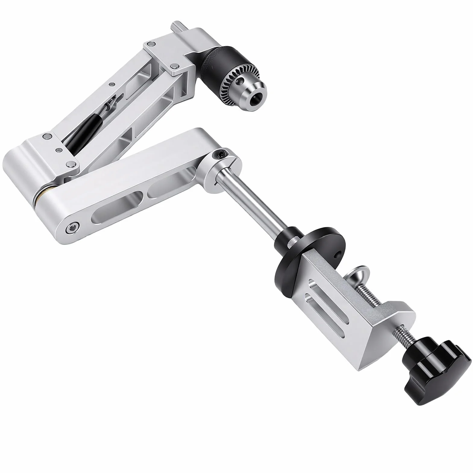 Generic Uchwyt Wiertarski z Trzema Szczękami 1,5-10 Mm z Zamkiem Obrotowym | 130mm skok CNC zalużka aluminiowa pozioma i pionowa konstrukcja wsparcia do ręcznego wiertarki elektrycznej