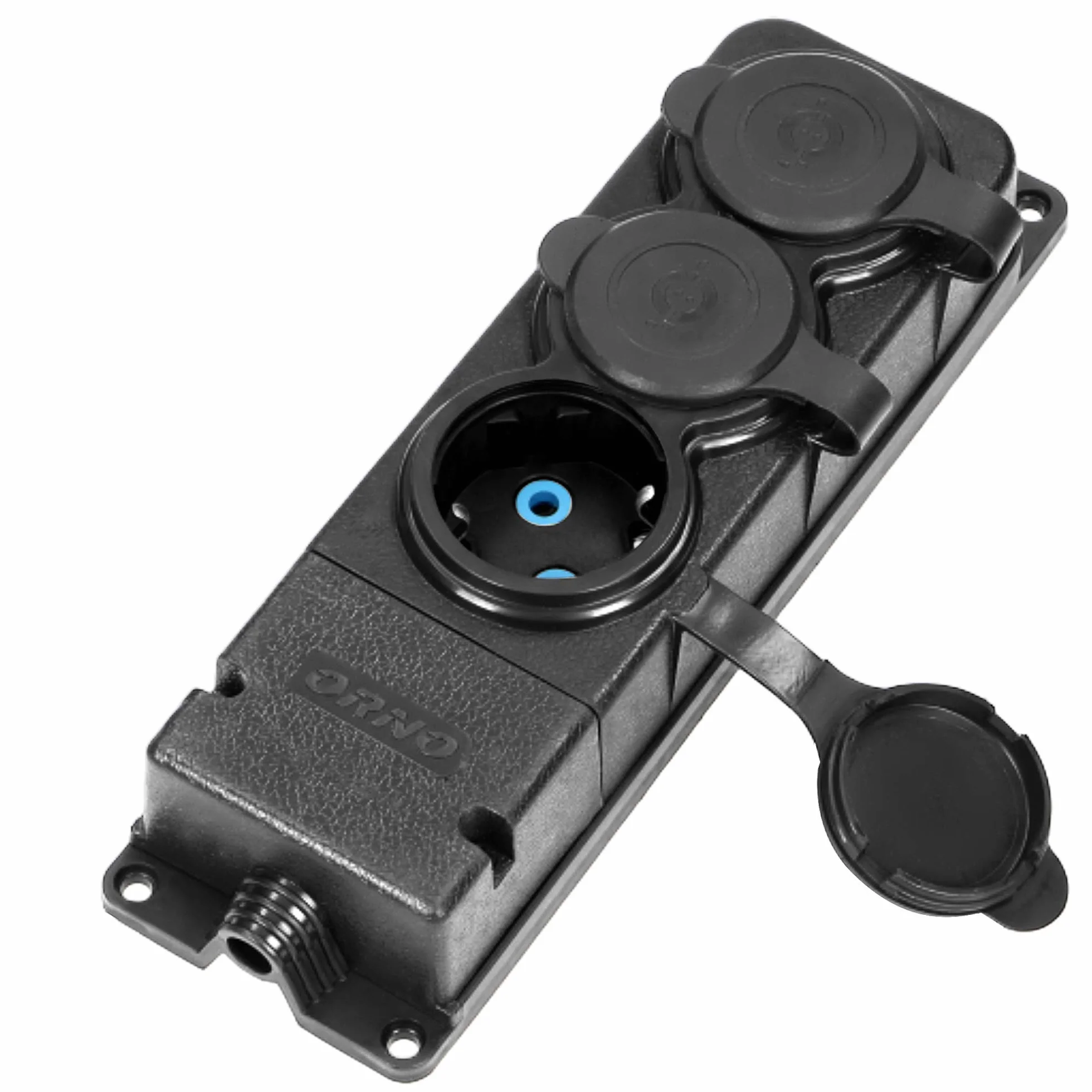 ORNO Warsztatowa wtyczka Schuko IP44 230V 16A potrójna