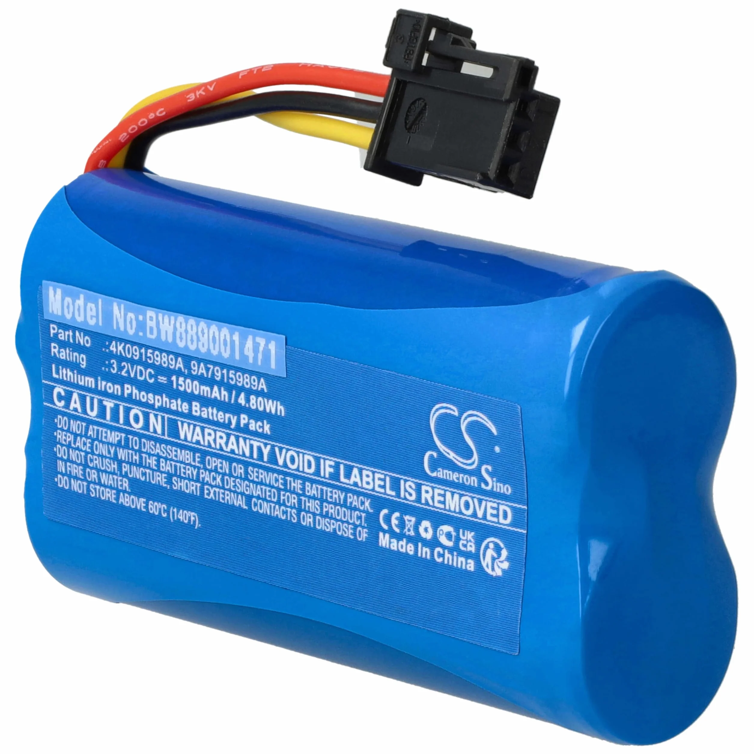 vhbw Akumulator Zastępuje Audi 4M0 907 486 4K0915989A 9A7915989A do Nadajnika Połączeń Alarmowych 1500 mAh 3,2 V LiFePO4