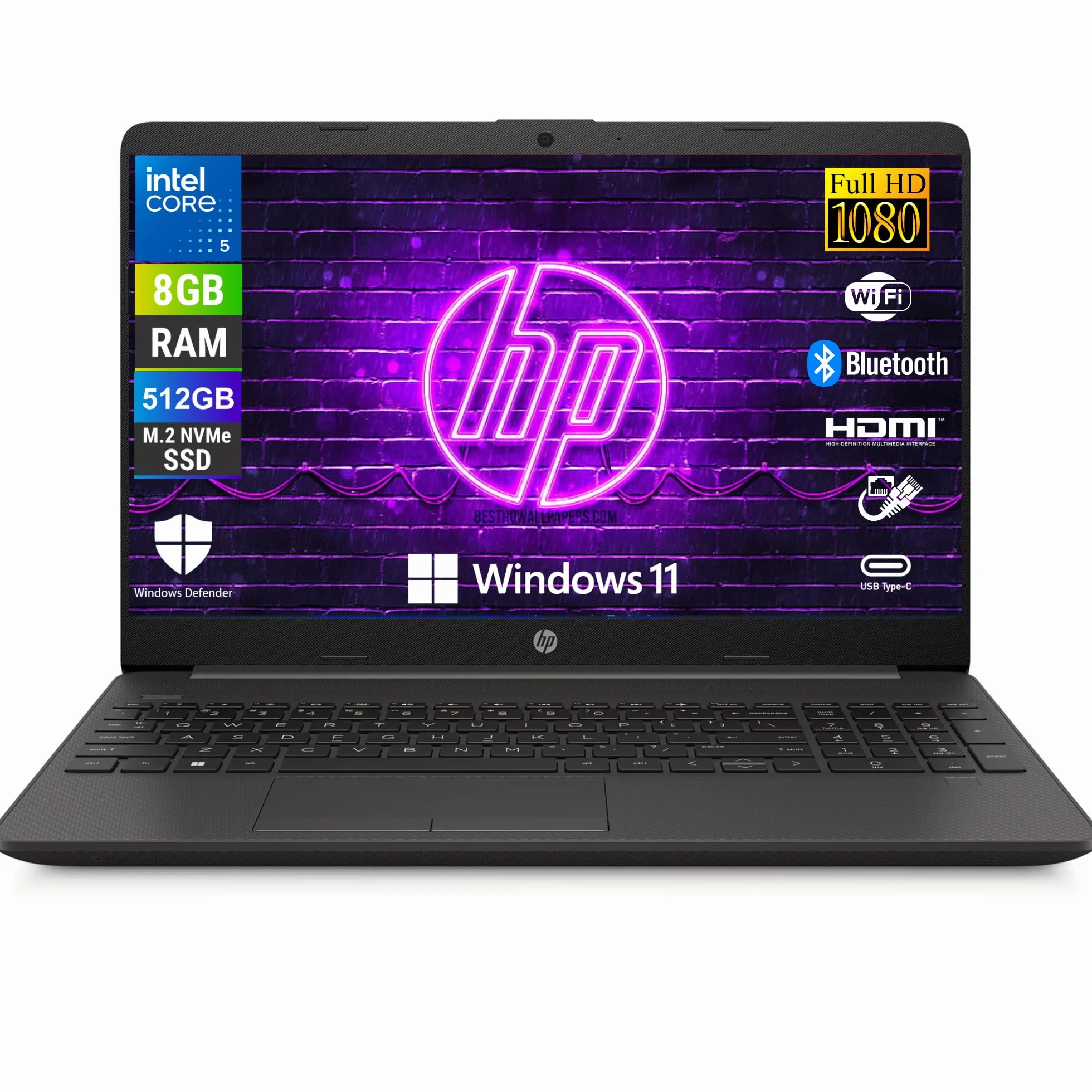 HP 250R G9 15,6" FHD Laptop Intel Core i5-1334u 10 Core 3,4 GHz 16 GB RAM 256 GB SSD Windows 11