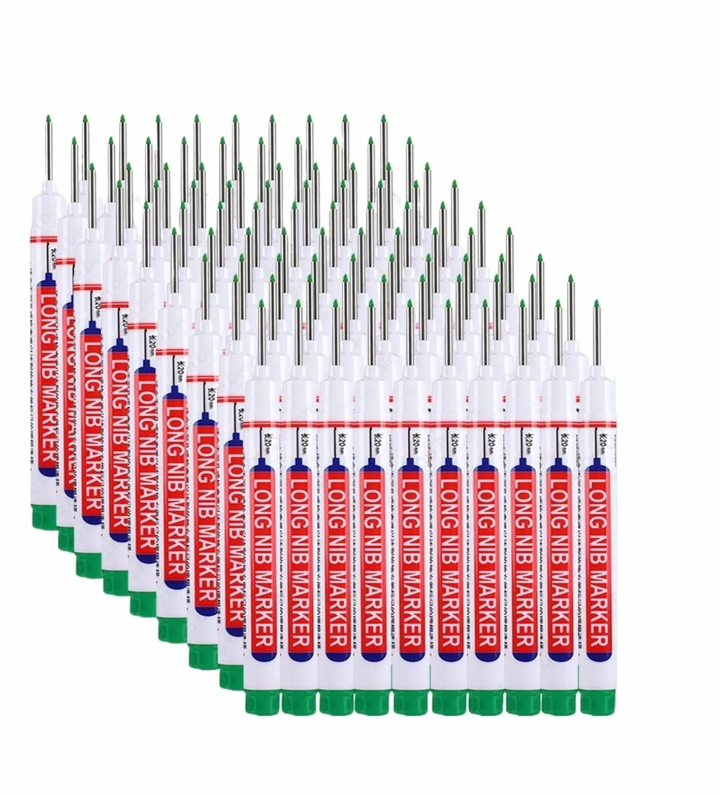 Znaczniki do główki stalówki z głębokim otworem, długa stalówka, 2-90 szt., 20 mm, do obróbki drewna, markery z długą główką, wodoodporne, markery z głębokimi otworami, metalowe, stolarskie,