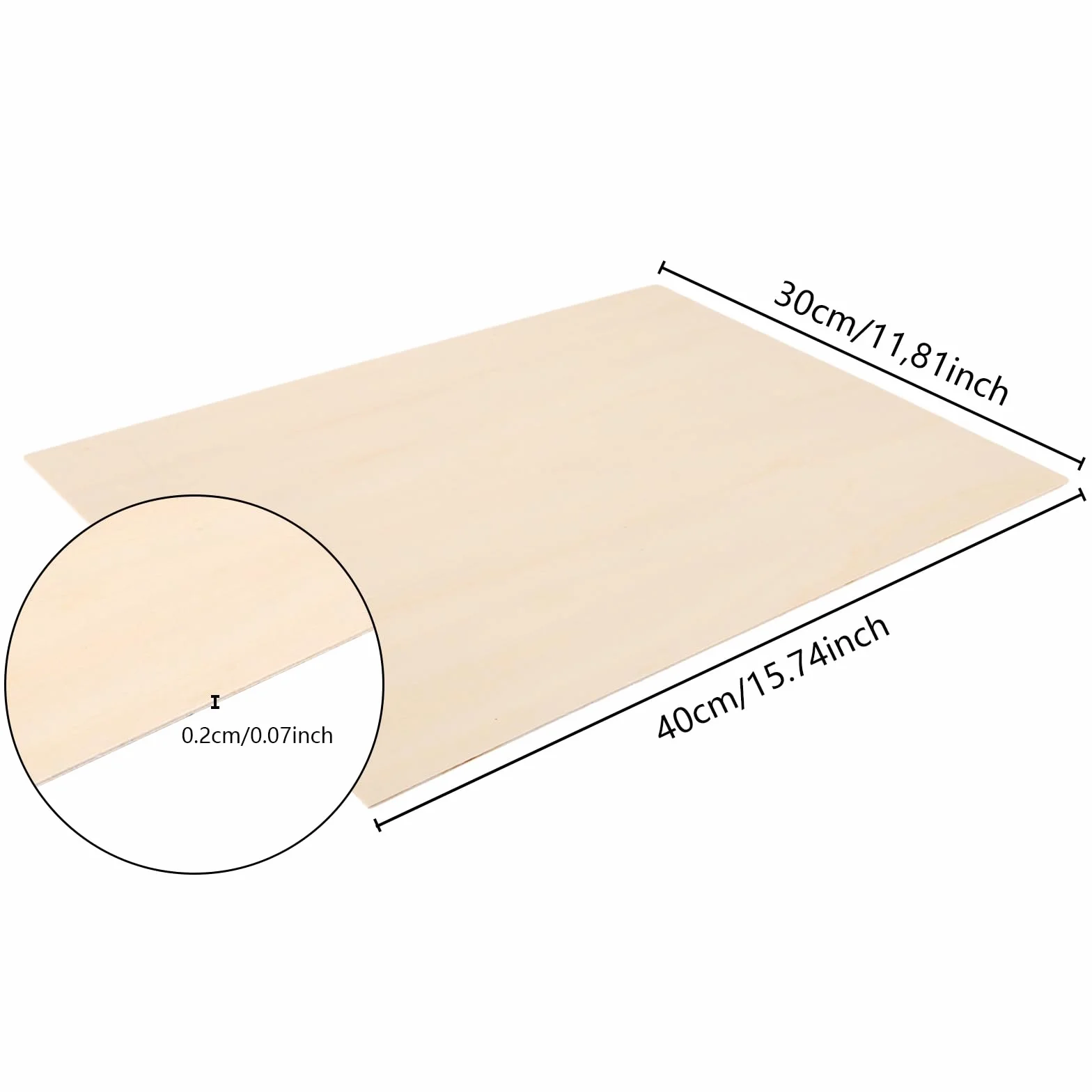 10 sztuk arkuszy sklejki 2 mm, 400 x 300 mm, A3, sklejka lipowa, 2 mm, niedokończona płyta ze sklejki do prac DIY, obróbki laserowej, modelarstwa, obrazów