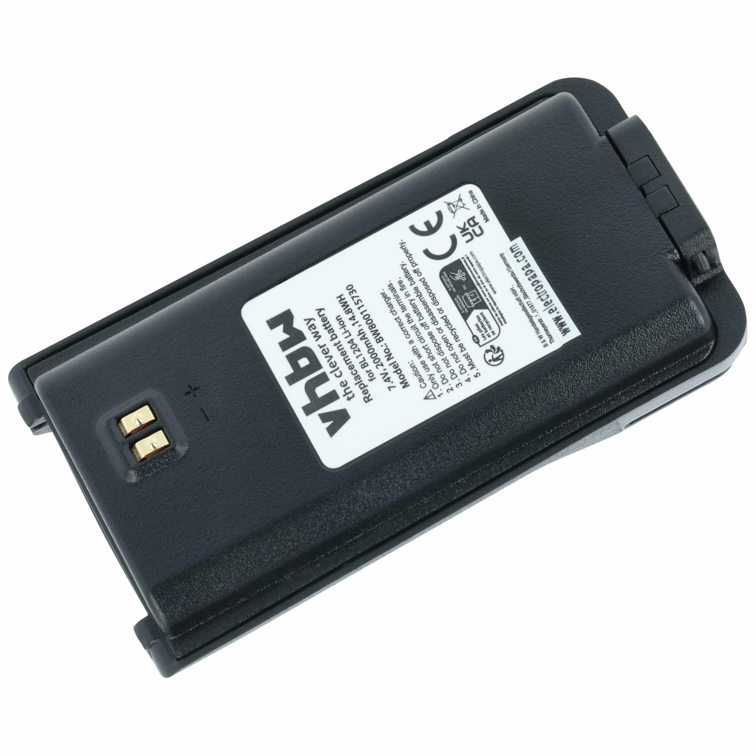vhbw akumulator litowo-jonowy 2000 mAh (7,4 V) pasuje do radiotelefonu, Walkie Talkie HYT/Hytera TC-610, TC-610P, TC-610S, TC-618, TC-620, TC-626