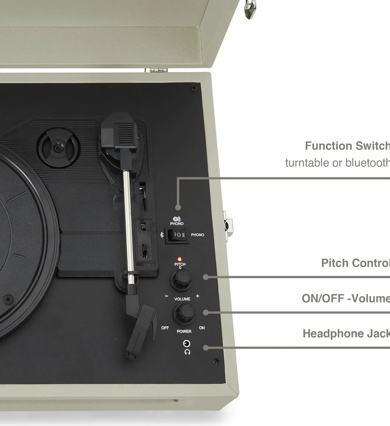 Crosley CR8017B-DU4 Voyager Bluetooth rozdzielacz płyt - światło dune