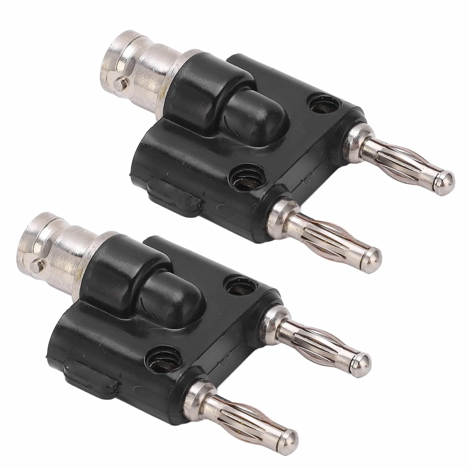 Adapter Bananowy BNC żeński 4mm na Dwurzędowy Wtyk Bananowy do Sygnałów Audio i Wideo