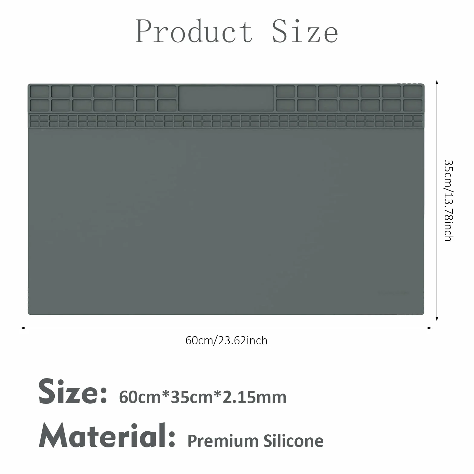Silikonowa mata lutownicza, podkładka lutownicza 500°C, odporna na wysokie temperatury, 60 x 35 cm, mata lutownicza do elektroniki, lutowania, telefonu, iPada, zegarków