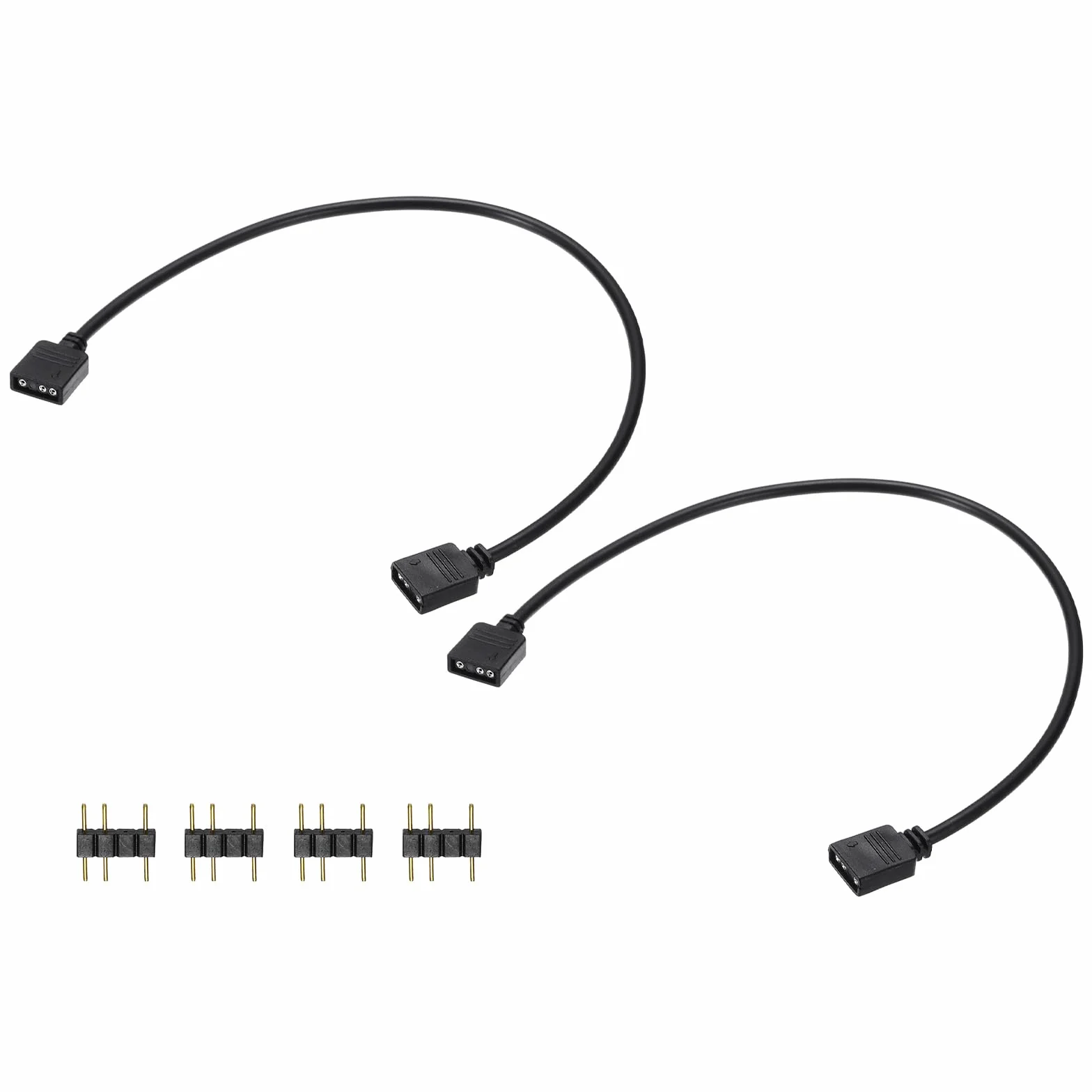 QUARKZMAN Kabel przedłużający ARGB 5V 12" 3-pinowy 1A Żeński-Żeński do wentylatora PC LED czarny