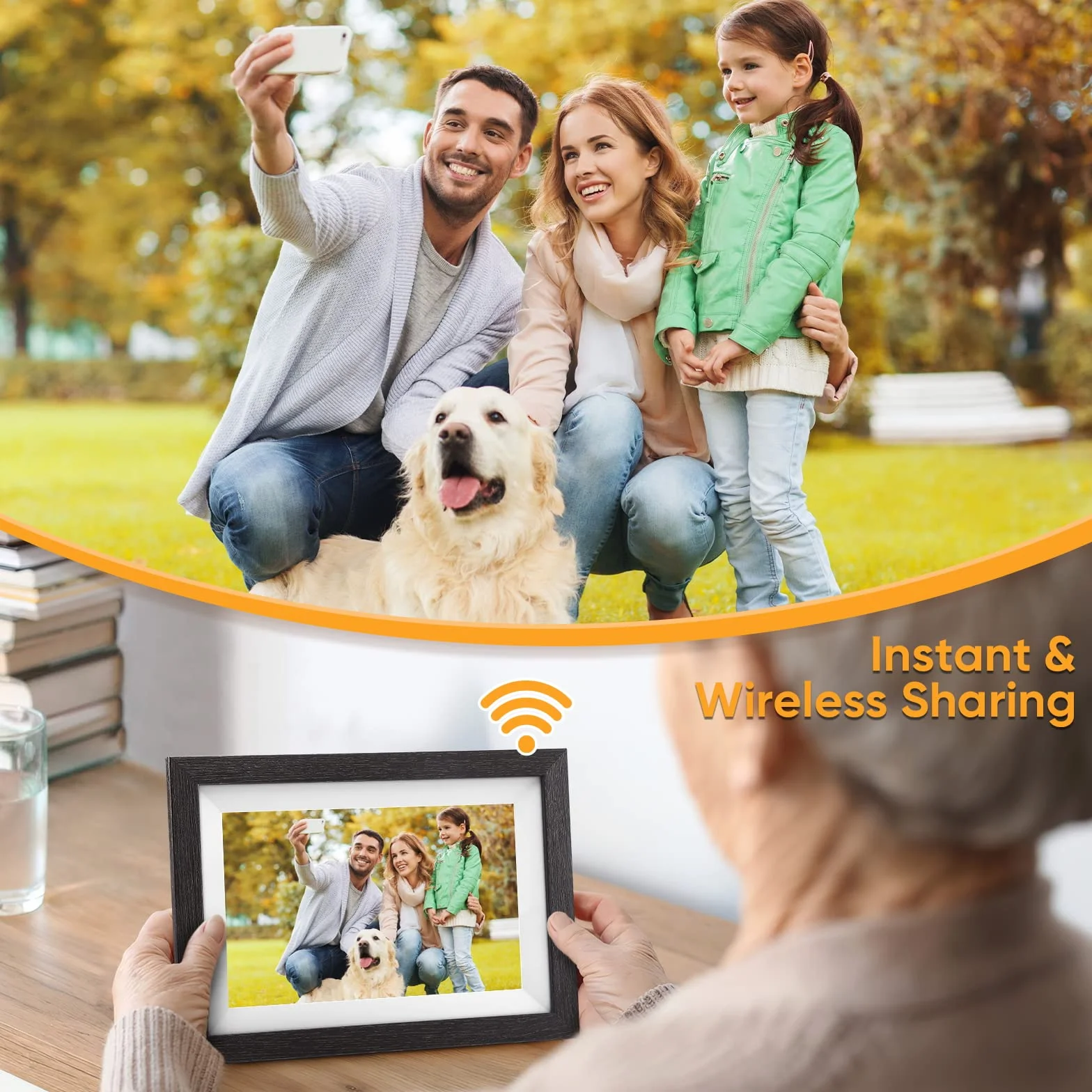 Digitaler Bilderrahmen WLAN 10,1 cala 32 GB Frameo IPS 1080P FHD