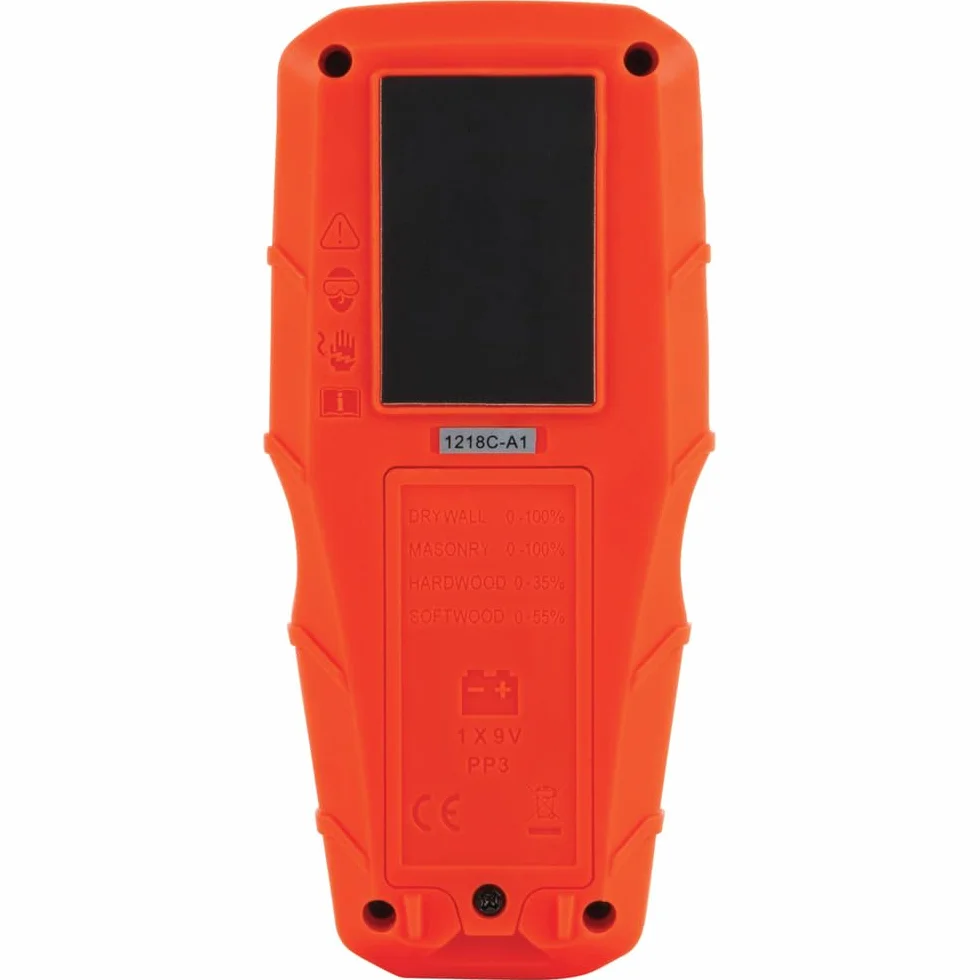 KLEIN TOOLS Bezpinowy miernik wilgotności do nieniszczącego wykrywania wilgoci w płytach gipsowo-kartonowych, drewnie i murze; wykrywa do 3/4 cala pod powierzchnią, Klein Tools ET140