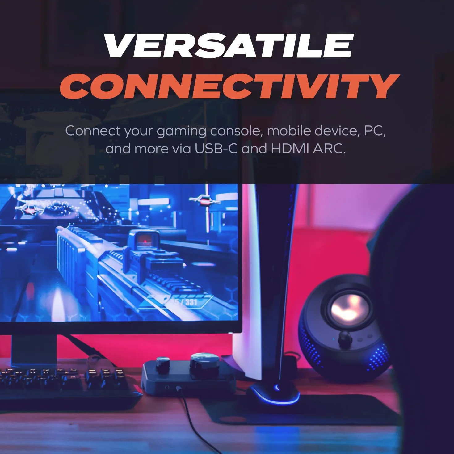 Sound Blaster G8 - Hi-Res Gaming USB DAC z podwójnym interfejsem audio USB i w pełni konfigurowalnym silnikiem Acoustic Engine i 10-pasmowym korektorem