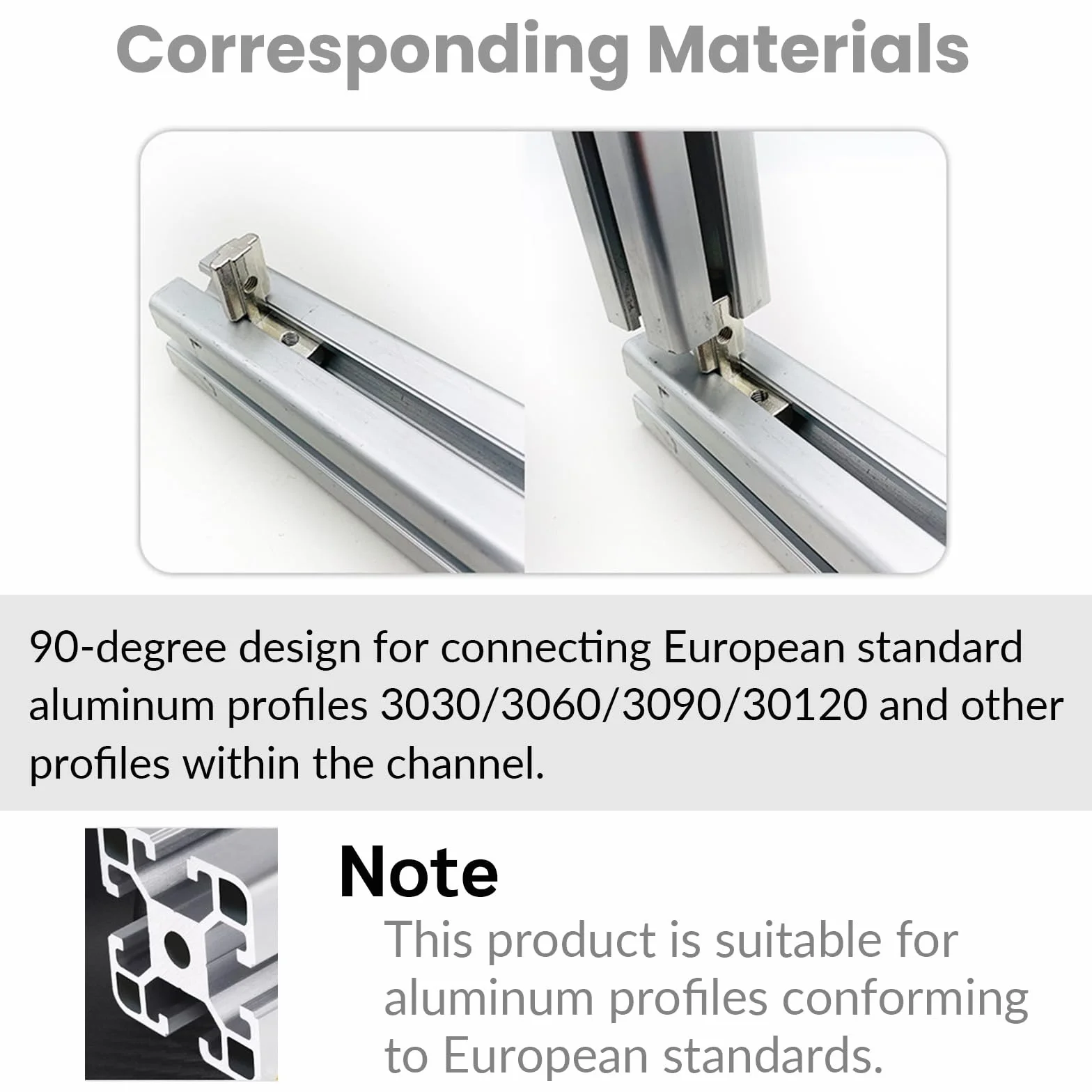 10 sztuk łączników z profilem aluminiowym 30 x 30, 90° w kształcie litery L, złączki narożne ze stopu cynku, niklowane, zgodne z normą UE, profil aluminiowy, łącznie z 20 śrubami, stabilne i