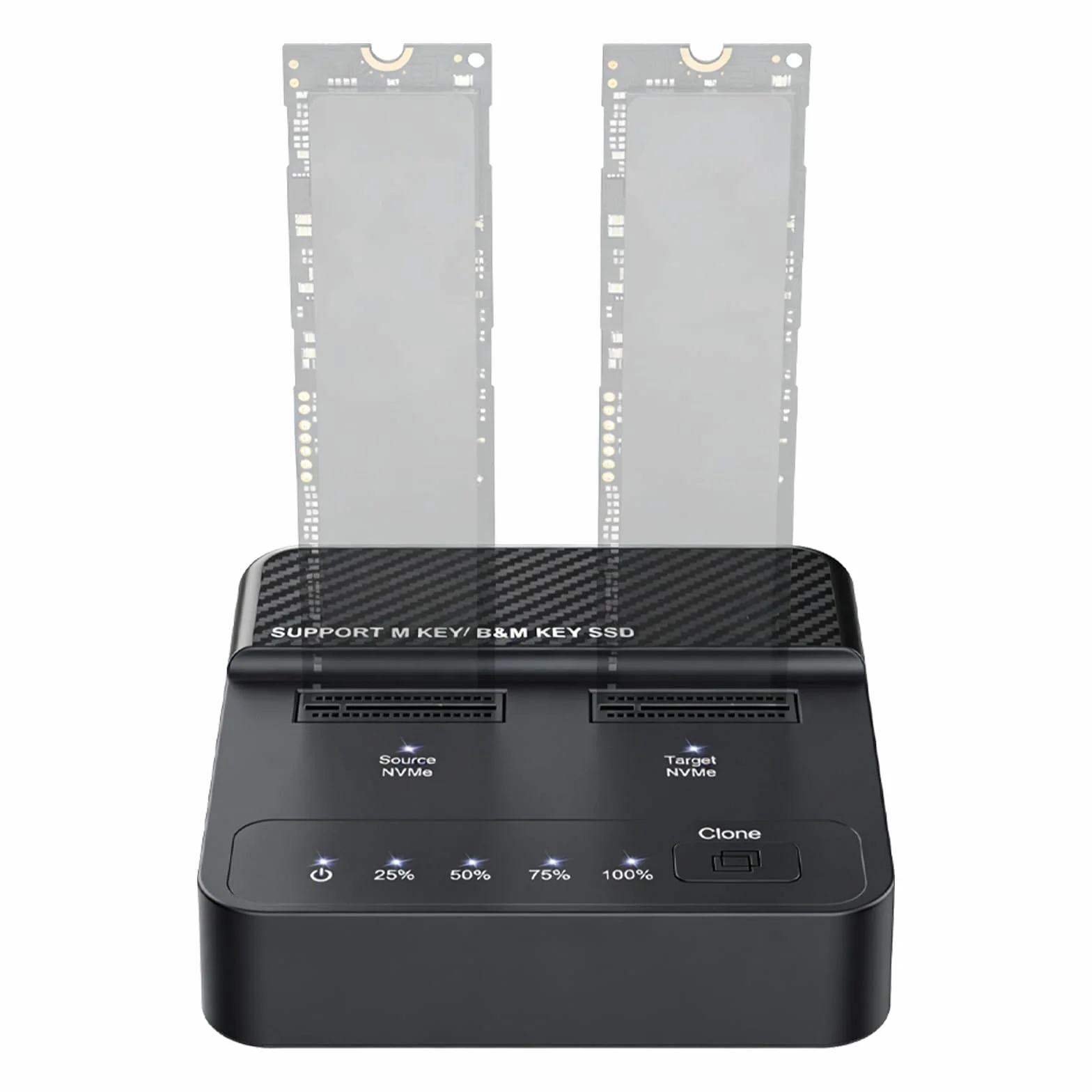 M.2 NVMe & SATA Stacja dokująca, stacja dokująca do dysków twardych 20 Gbps Dual Bay M2 NVMe SSD obudowa USB 3.2 Gen 2 Reader Duplicator Offline Clone Station do 2230/2242/2260/2280 NVMe
