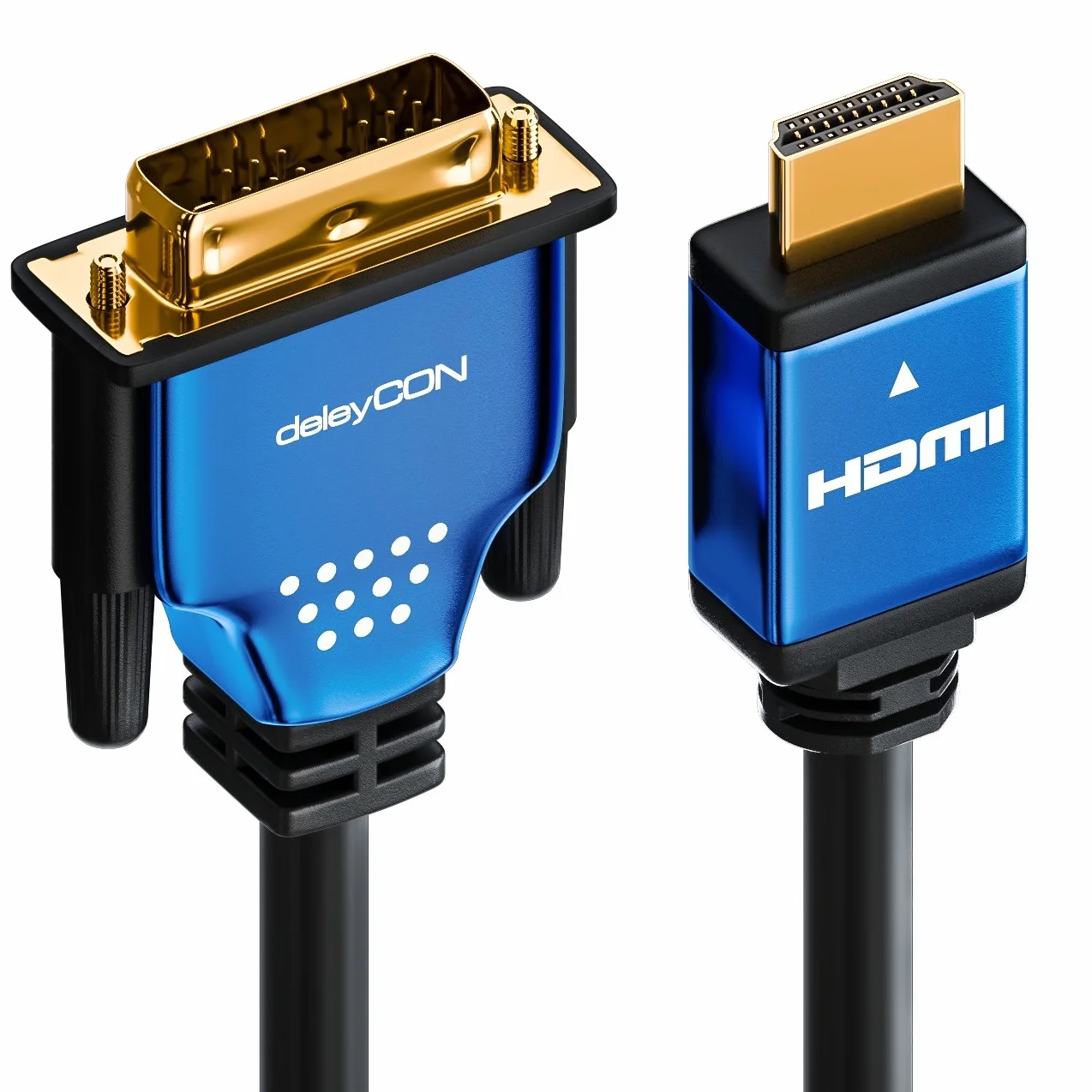 deleyCON Kabel HDMI do DVI 2 m adapter HDMI na DVI