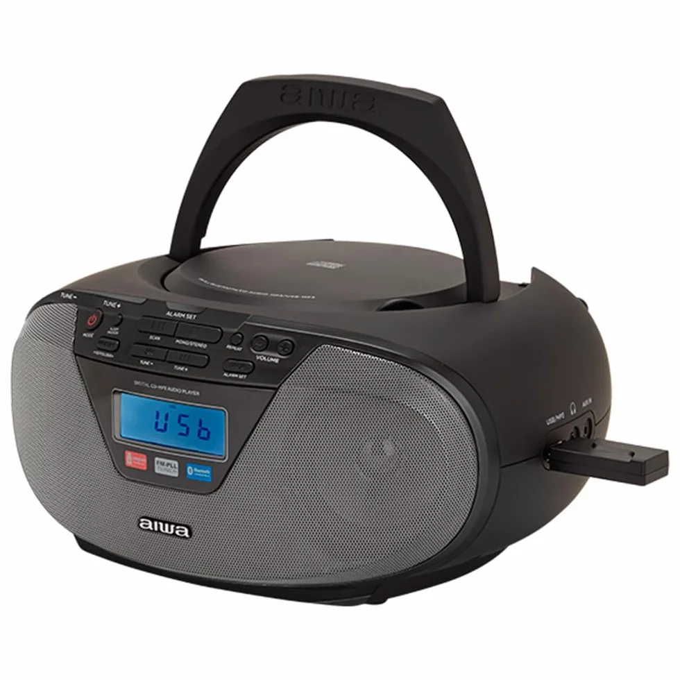 Aiwa BBTU-400BK przenośne radio CD Bluetooth USB czarny